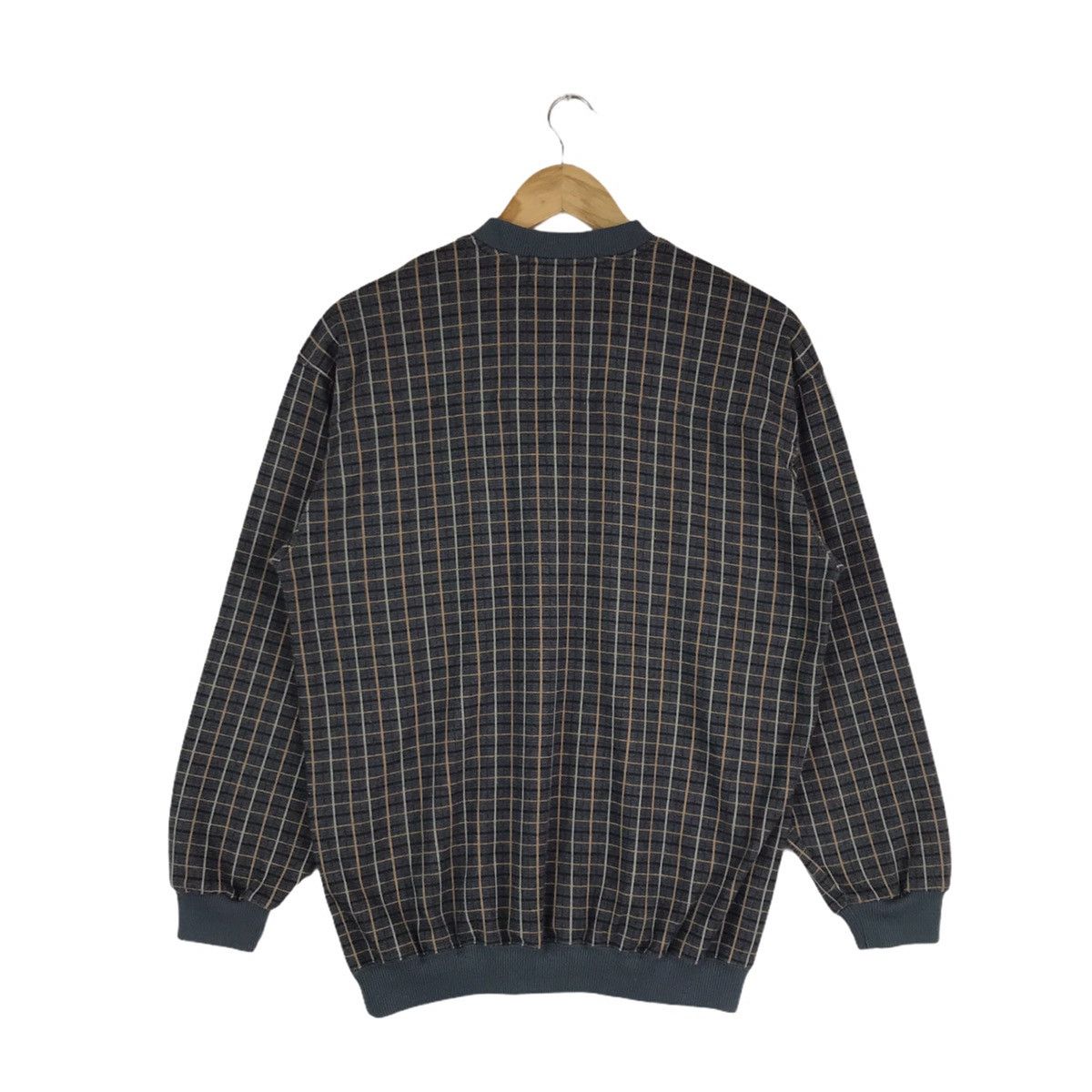 Pierre Balmain Vintage Pierre Balmain Paris Checkered Pattern Sweatshirt Size US L / EU 52-54 / 3 - 3 Thumbnail