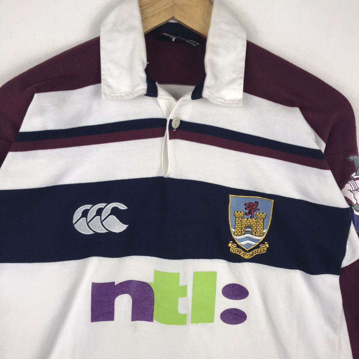 Canterbury of New Zealand × Vintage Vintage Canterbury Floreat Swansea Polo Rugby Sweatshirt Size US S / EU 44-46 / 1 - 5 Thumbnail