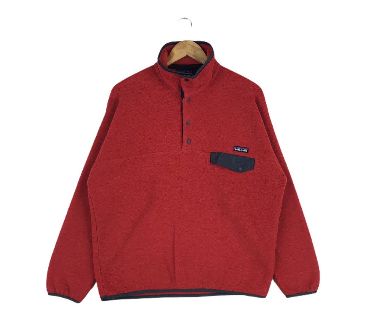 Patagonia Vintage 90s Patagonia Synchilla Half Snap Button Sweatshirt Size US L / EU 52-54 / 3 - 1 Thumbnail