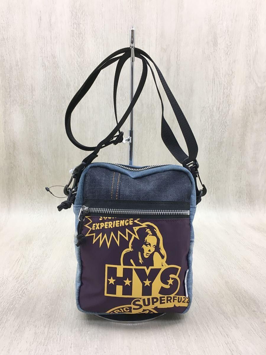 image of Hysteric Glamour Patchwork Denim Shoulder Bag, Men's