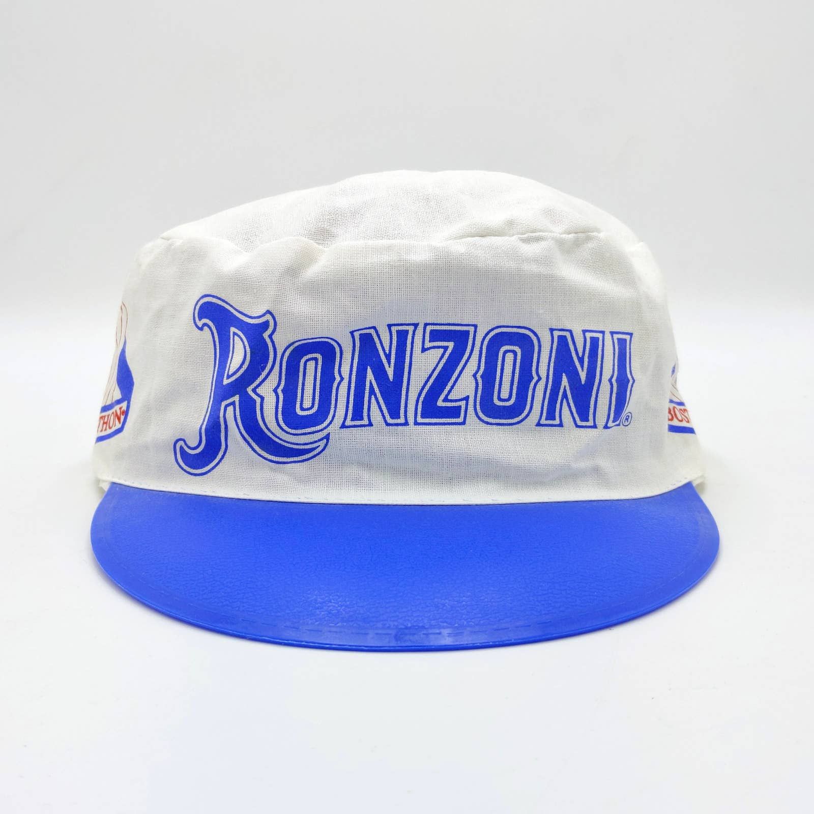 Vintage Vintage Ronzoni Boston Marathon Painters Hat Biker Running Size ONE SIZE - 2 Thumbnail