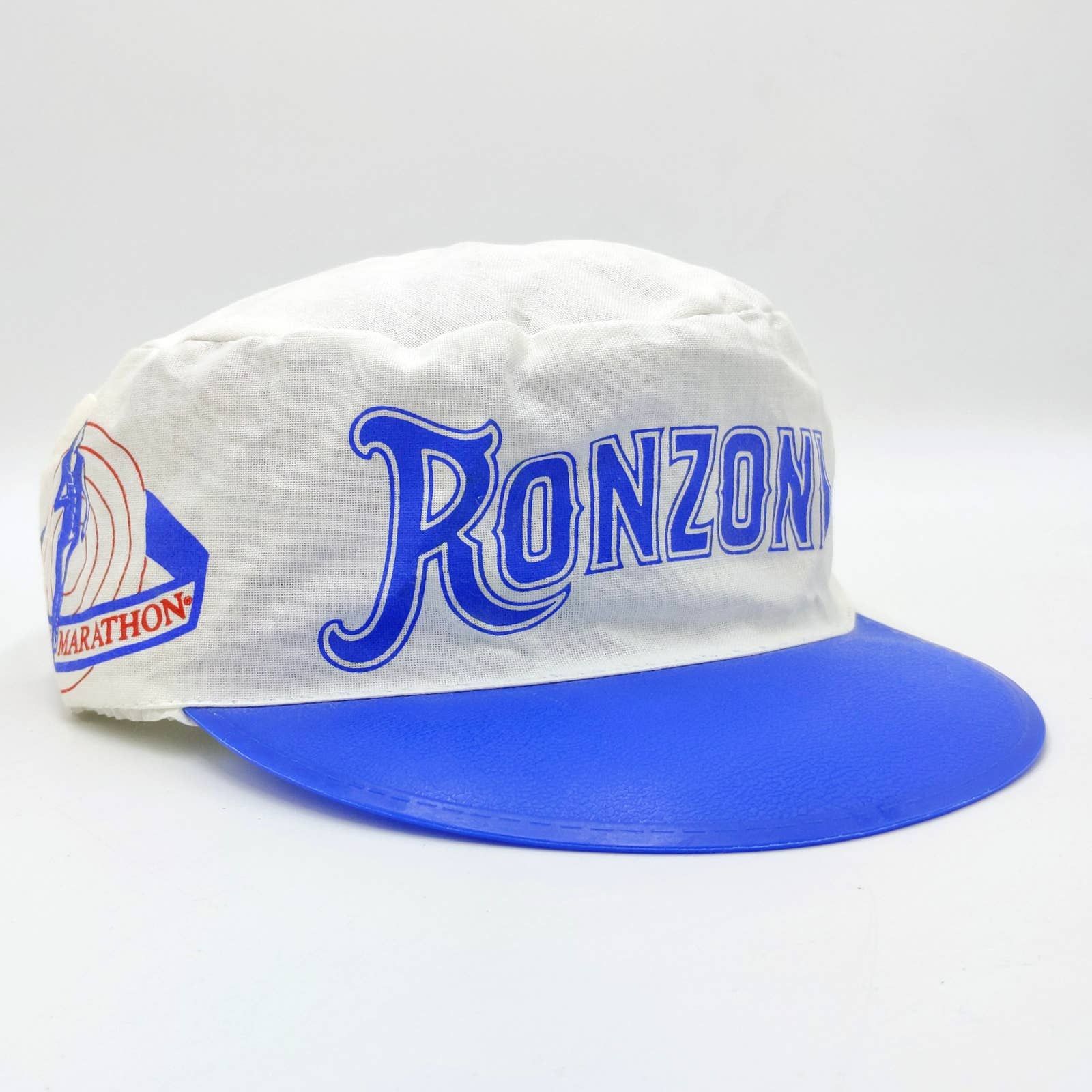 Vintage Vintage Ronzoni Boston Marathon Painters Hat Biker Running Size ONE SIZE - 1 Thumbnail