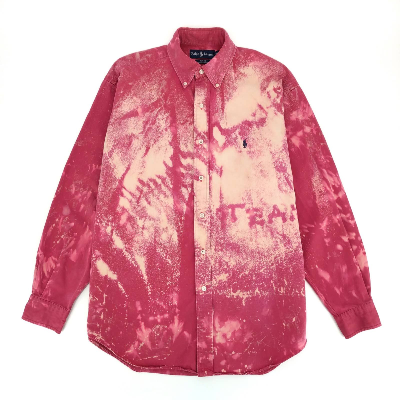 Ralph Lauren × Vintage Vintage Ralph Lauren Blake Custom Bleached Tie Dye Shirt 90s Size US M / EU 48-50 / 2 - 1 Thumbnail