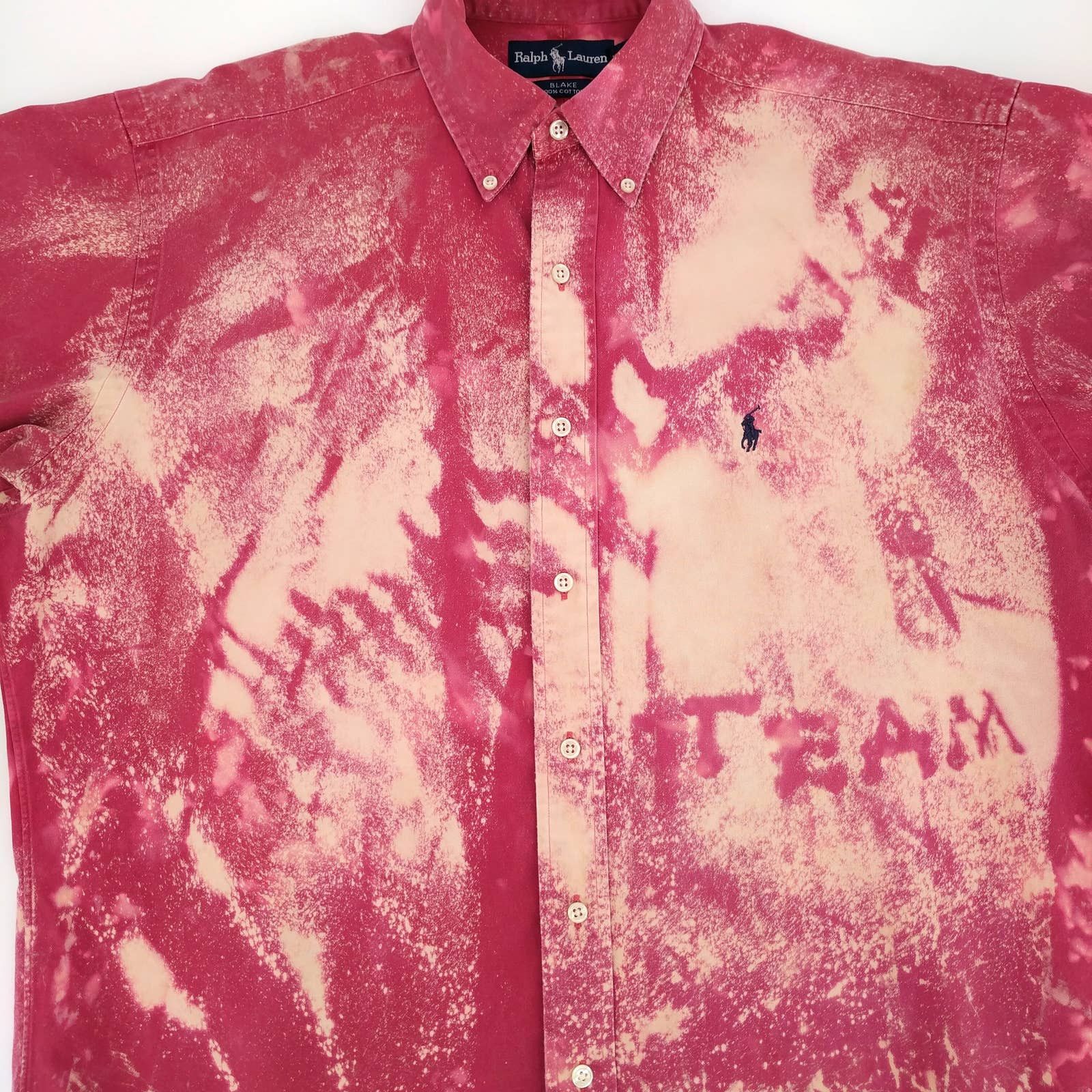 Ralph Lauren × Vintage Vintage Ralph Lauren Blake Custom Bleached Tie Dye Shirt 90s Size US M / EU 48-50 / 2 - 3 Thumbnail