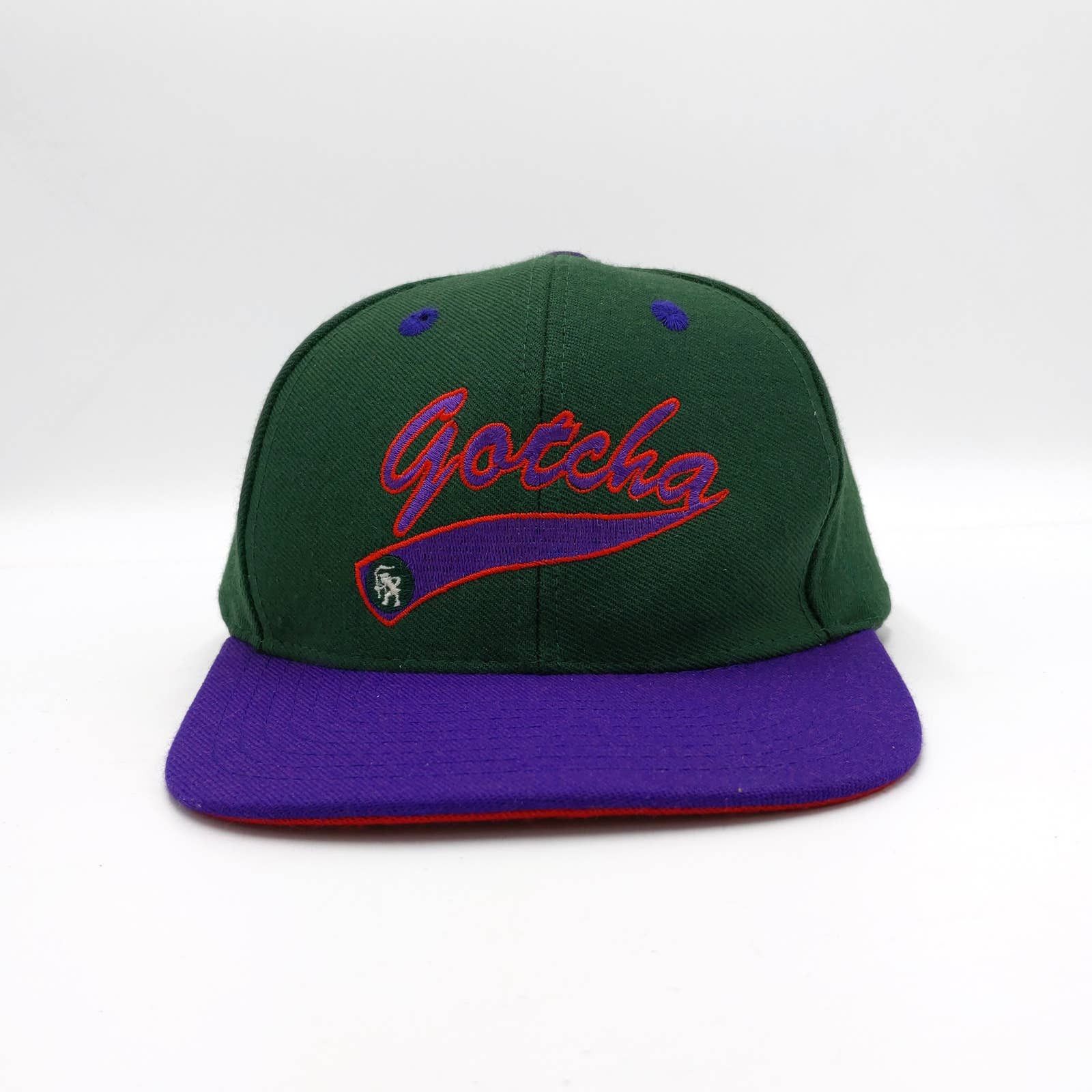 Vintage Vintage Gotcha Wool Trucker Skate Hat Snapback Two-Tone 90s Size ONE SIZE - 2 Thumbnail