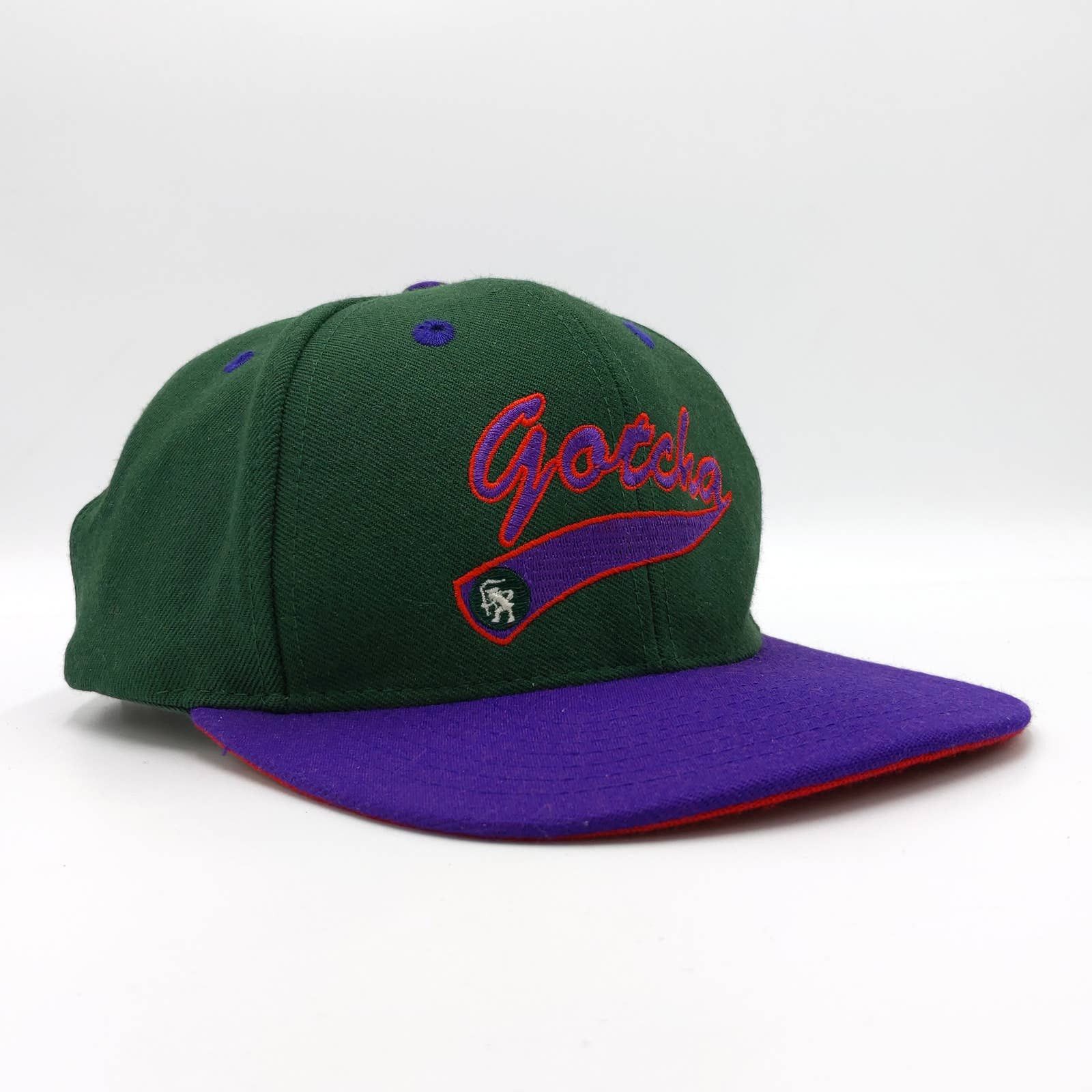 Vintage Vintage Gotcha Wool Trucker Skate Hat Snapback Two-Tone 90s Size ONE SIZE - 1 Thumbnail