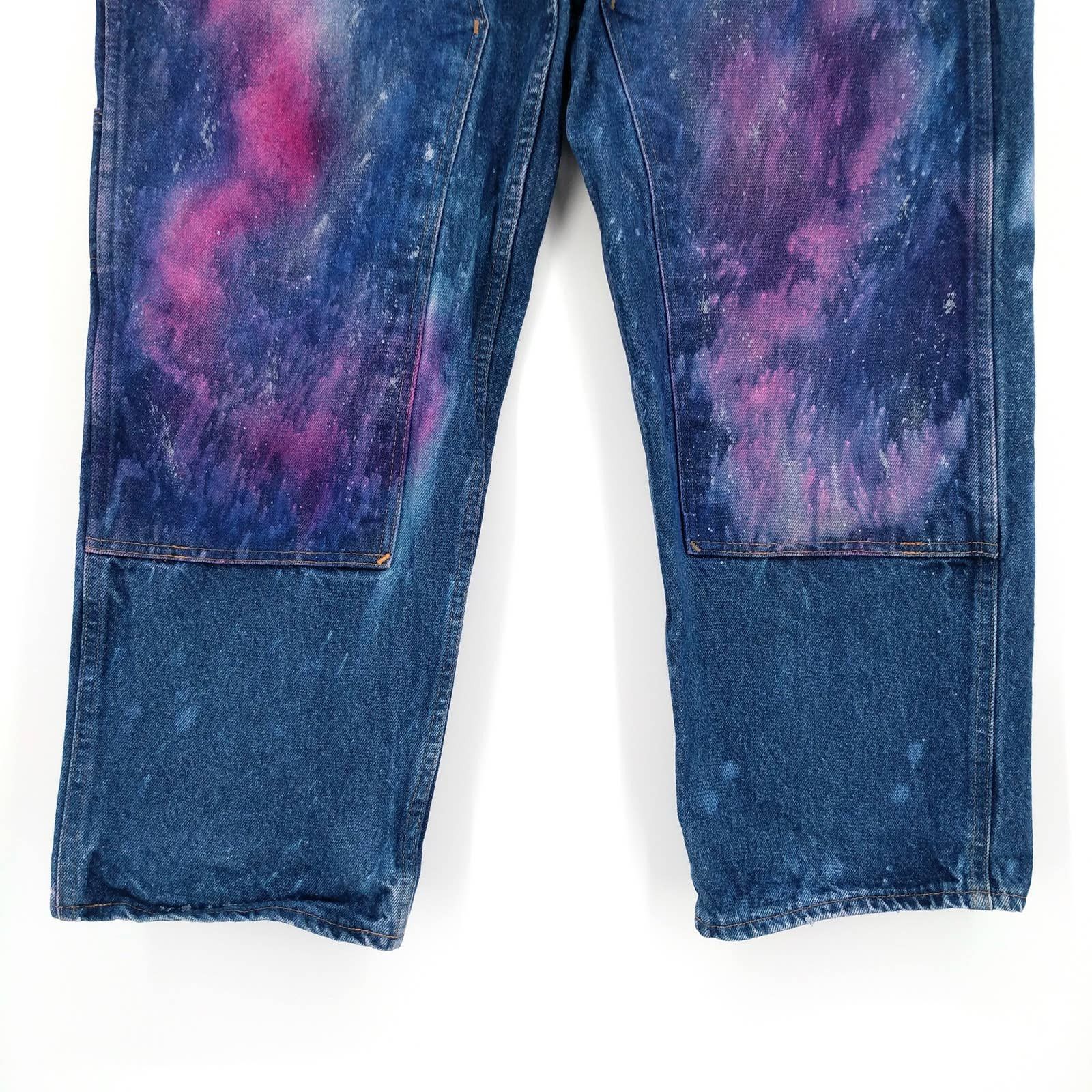 Vintage Vintage Prison Blues Double-Knee Custom Painter Denim Jeans Size US 42 / EU 58 - 4 Thumbnail