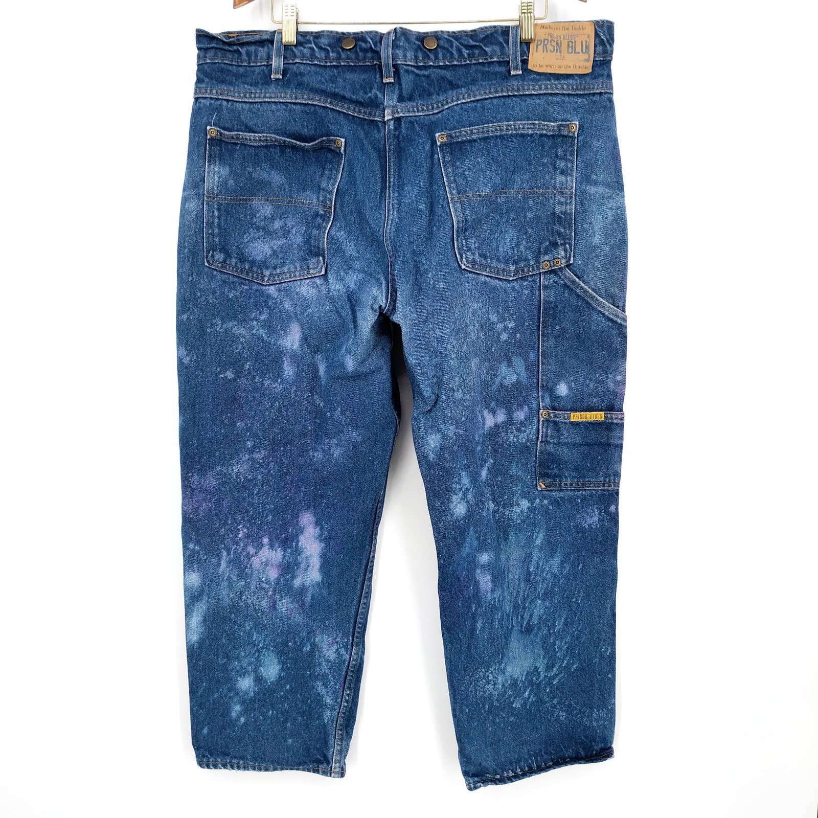Vintage Vintage Prison Blues Double-Knee Custom Painter Denim Jeans Size US 42 / EU 58 - 5 Thumbnail
