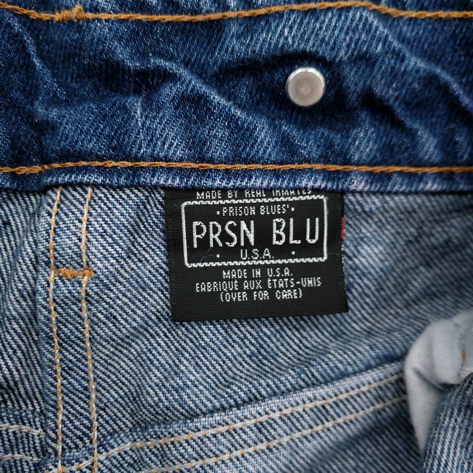 Vintage Vintage Prison Blues Double-Knee Custom Painter Denim Jeans Size US 42 / EU 58 - 8 Thumbnail