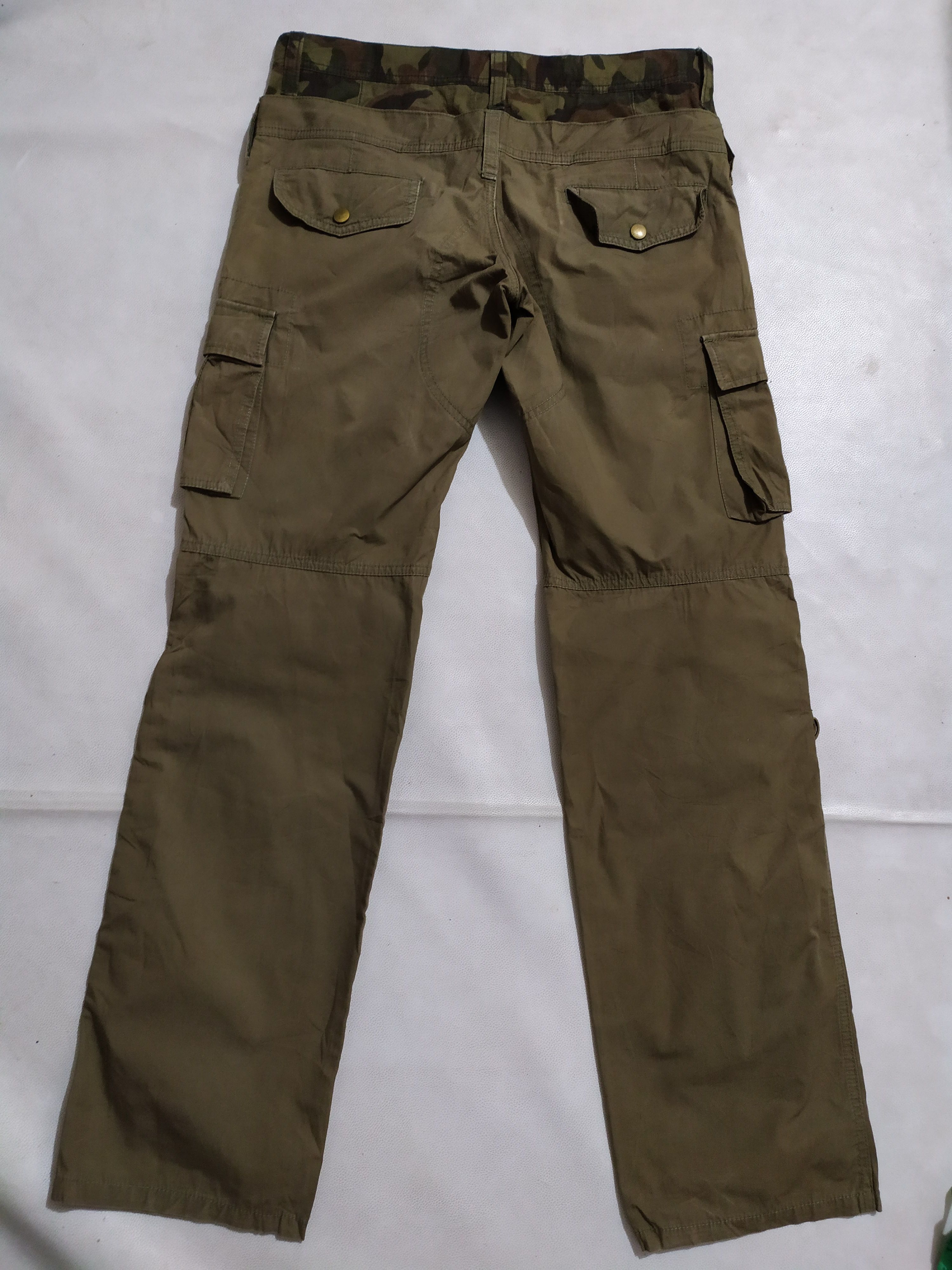 Japanese Brand 🔥Difference Rupert Olive Cargo Pants Double Waist Size US 30 / EU 46 - 6 Thumbnail