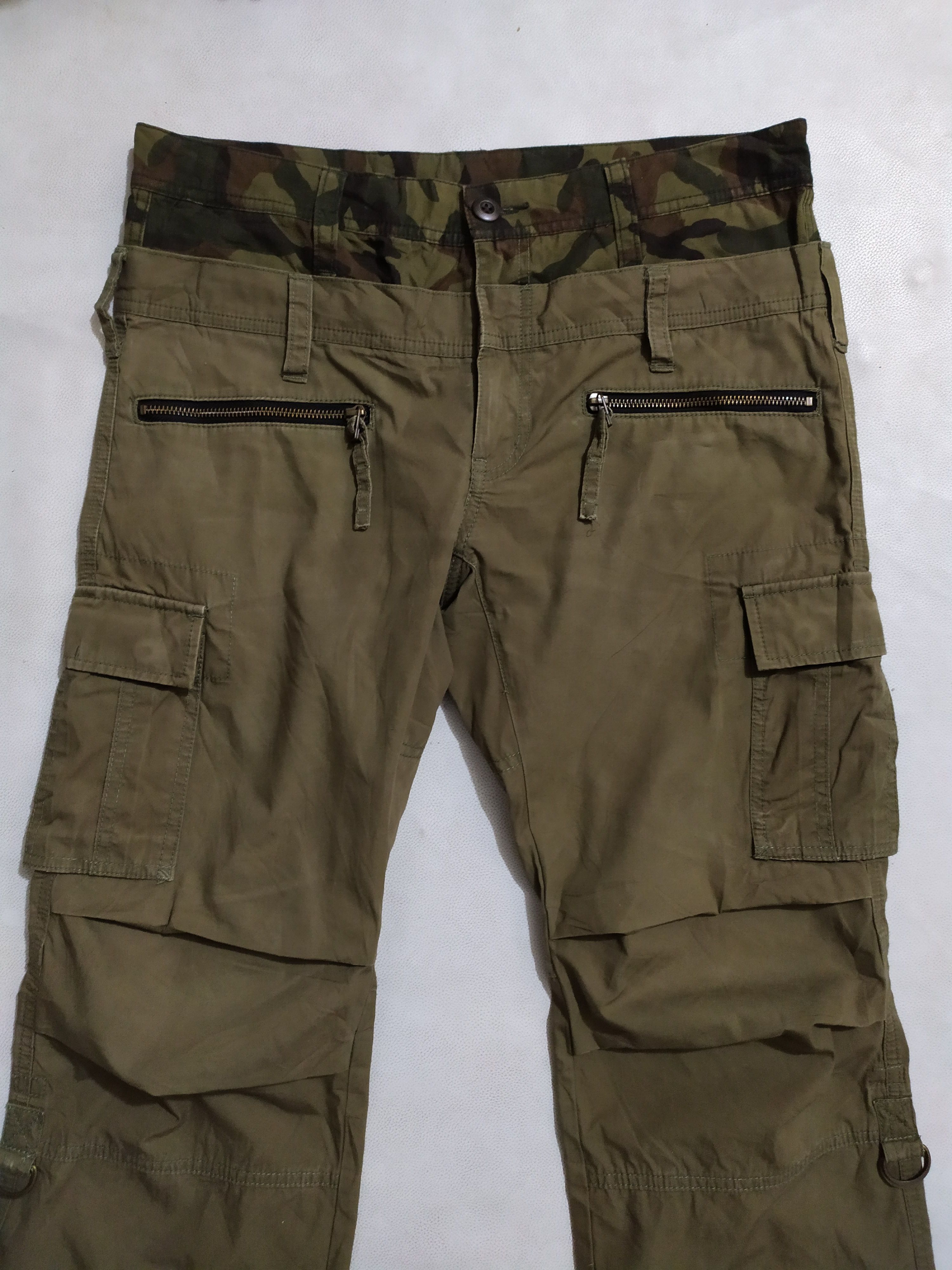 Japanese Brand 🔥Difference Rupert Olive Cargo Pants Double Waist Size US 30 / EU 46 - 1 Thumbnail
