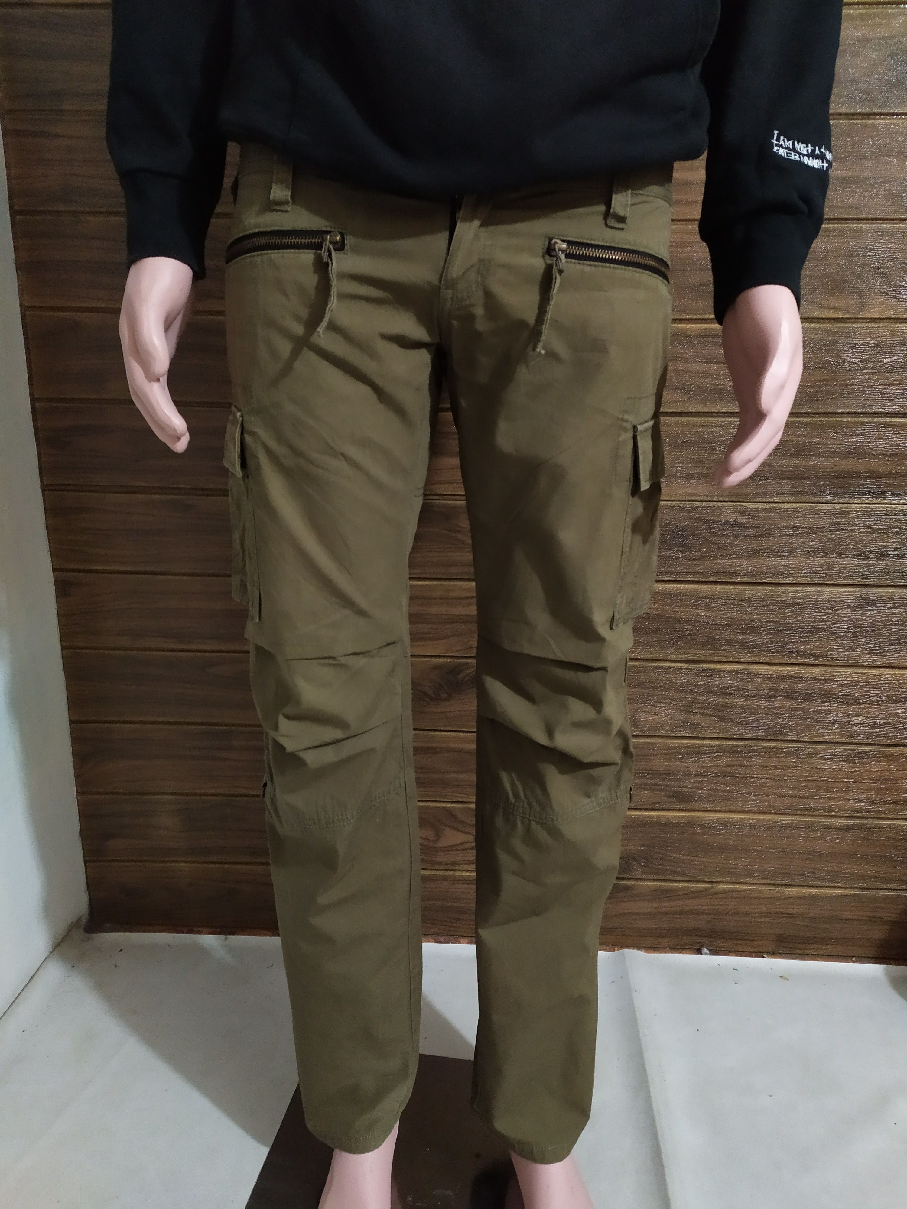 Japanese Brand 🔥Difference Rupert Olive Cargo Pants Double Waist Size US 30 / EU 46 - 9 Thumbnail