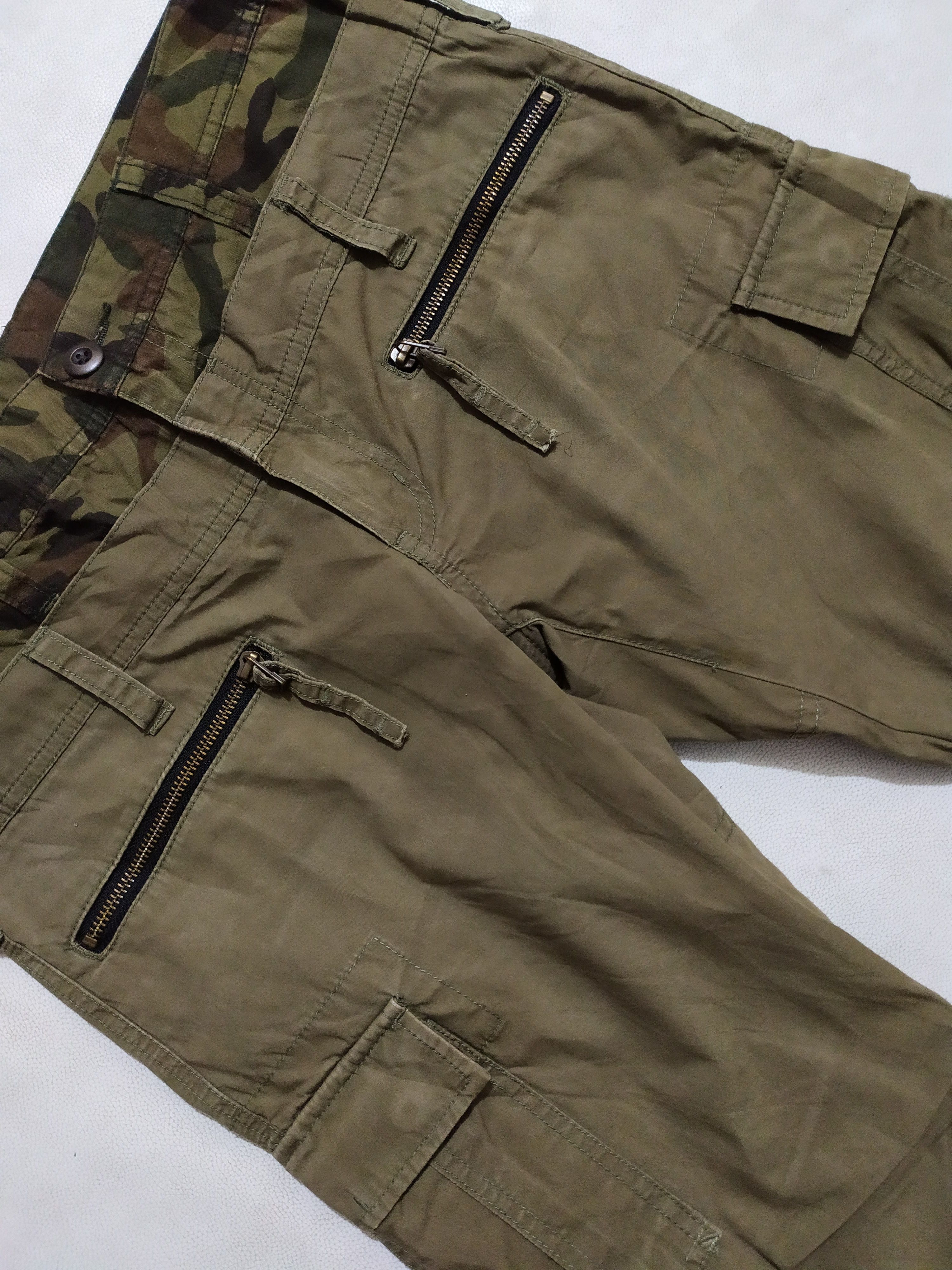 Japanese Brand 🔥Difference Rupert Olive Cargo Pants Double Waist Size US 30 / EU 46 - 3 Thumbnail