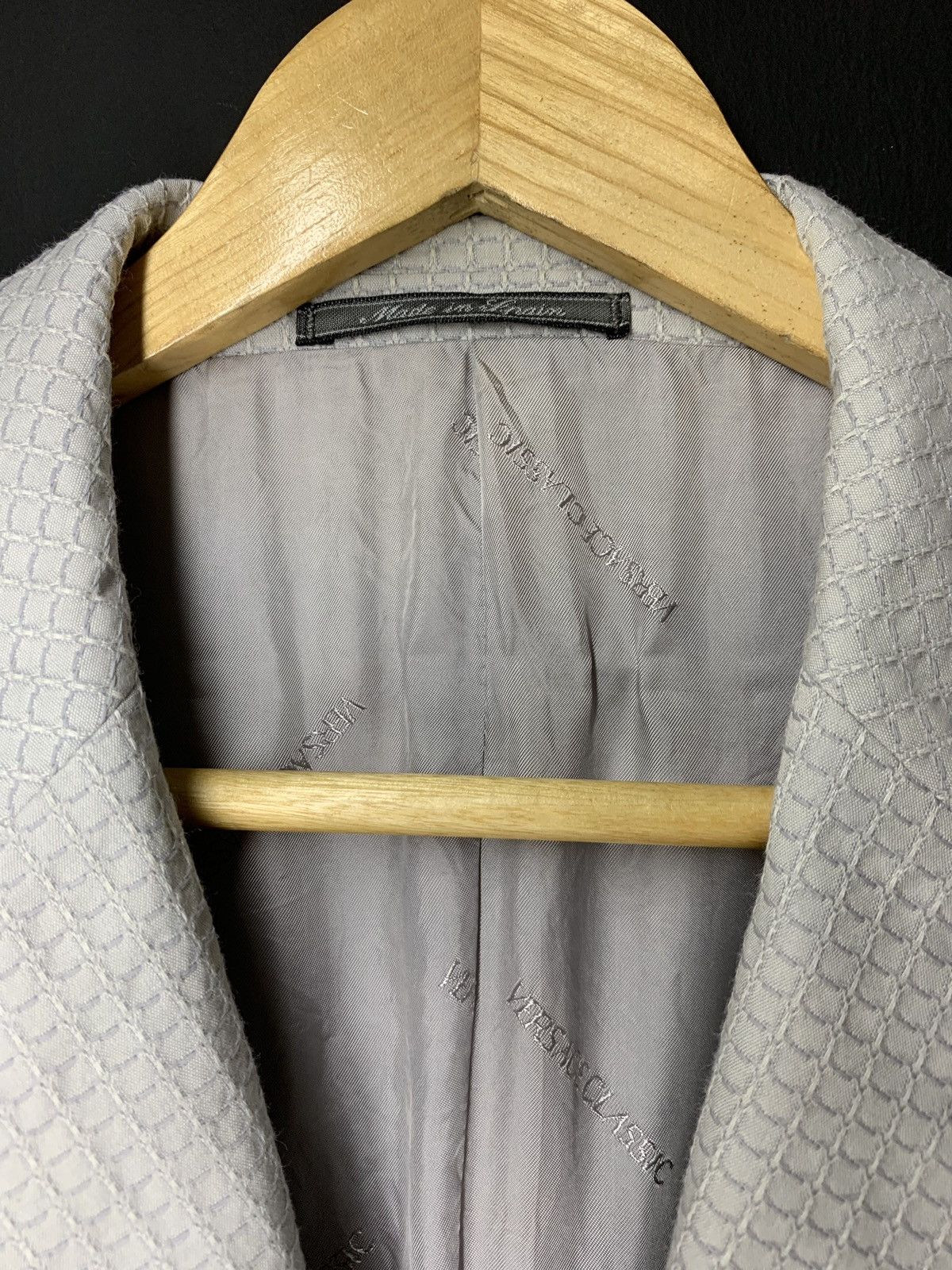 Designer × Versace × Versace Jeans Couture Vintage Versace Classic Herringbone Patern Blazer Jacket Size US S / EU 44-46 / 1 - 3 Thumbnail