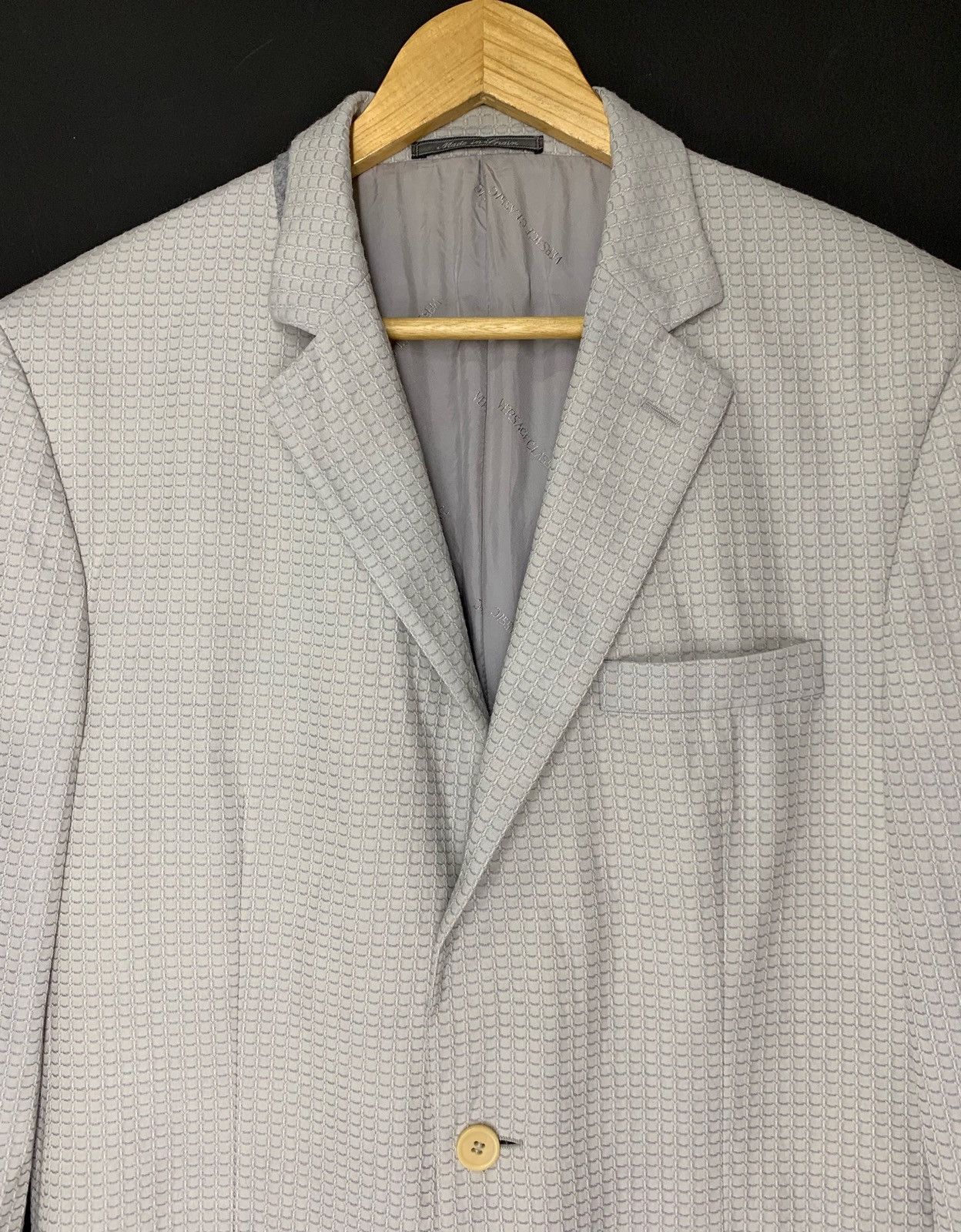 Designer × Versace × Versace Jeans Couture Vintage Versace Classic Herringbone Patern Blazer Jacket Size US S / EU 44-46 / 1 - 2 Thumbnail