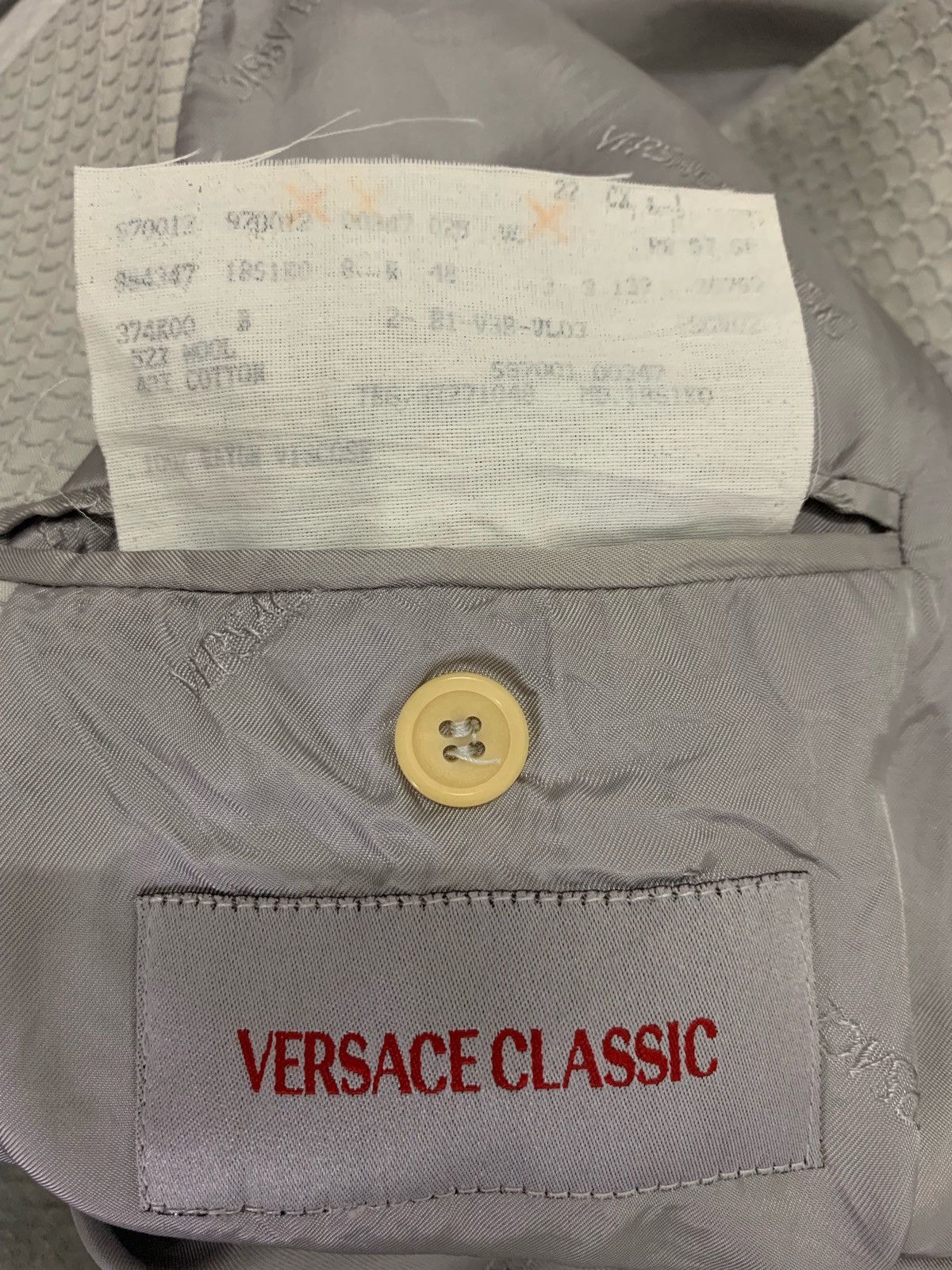 Designer × Versace × Versace Jeans Couture Vintage Versace Classic Herringbone Patern Blazer Jacket Size US S / EU 44-46 / 1 - 7 Thumbnail