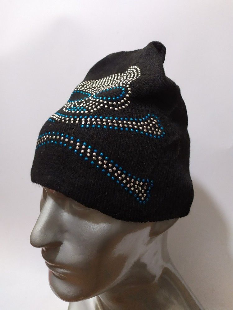 Other Unknown Skeleton Skull Sparkling Punk Bondage Design Hat Size ONE SIZE - 4 Thumbnail