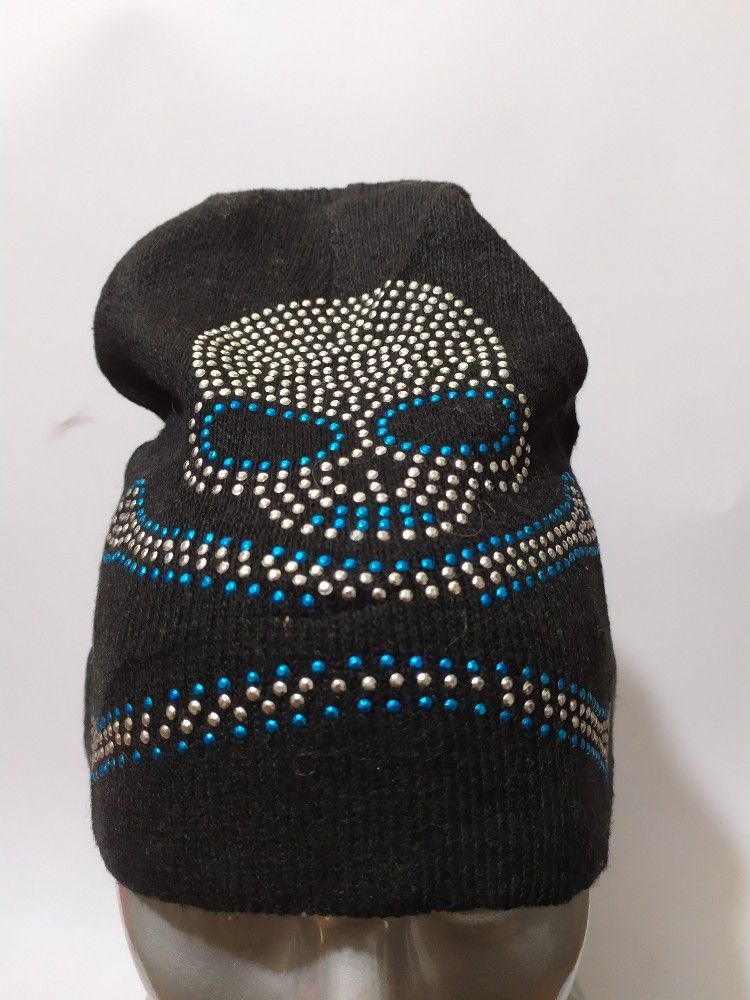 Other Unknown Skeleton Skull Sparkling Punk Bondage Design Hat Size ONE SIZE - 2 Thumbnail
