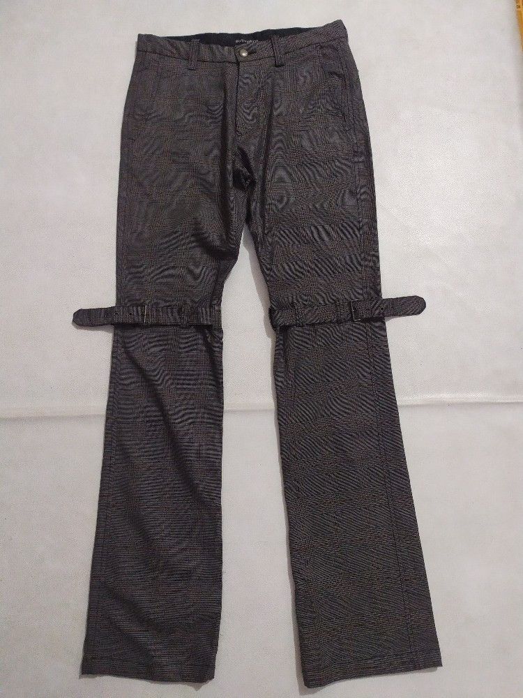 image of Avant Garde Wild Khakis Japan Bondage Punk Pants in Stripe, Men's (Size 29)