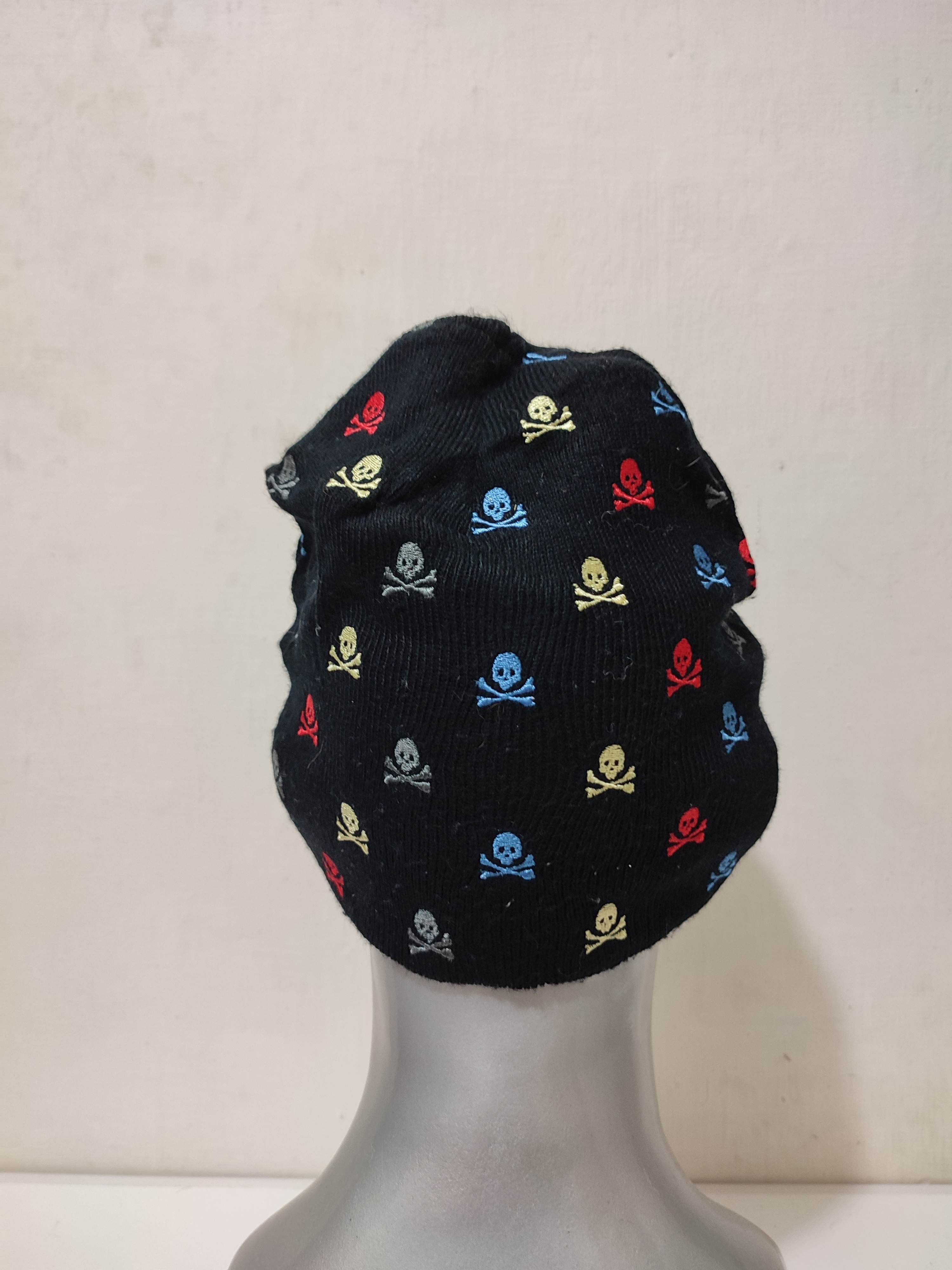 Other 🔥D873 Multicolour Embroidery Skull Beanie Punk Rock Bondage Size ONE SIZE - 6 Thumbnail