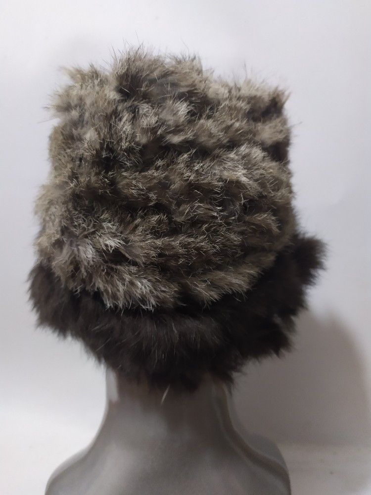 Japanese Brand 🔥Shuca Japanese Brand real Fur 2 tone Beanie Hats Size ONE SIZE - 5 Thumbnail
