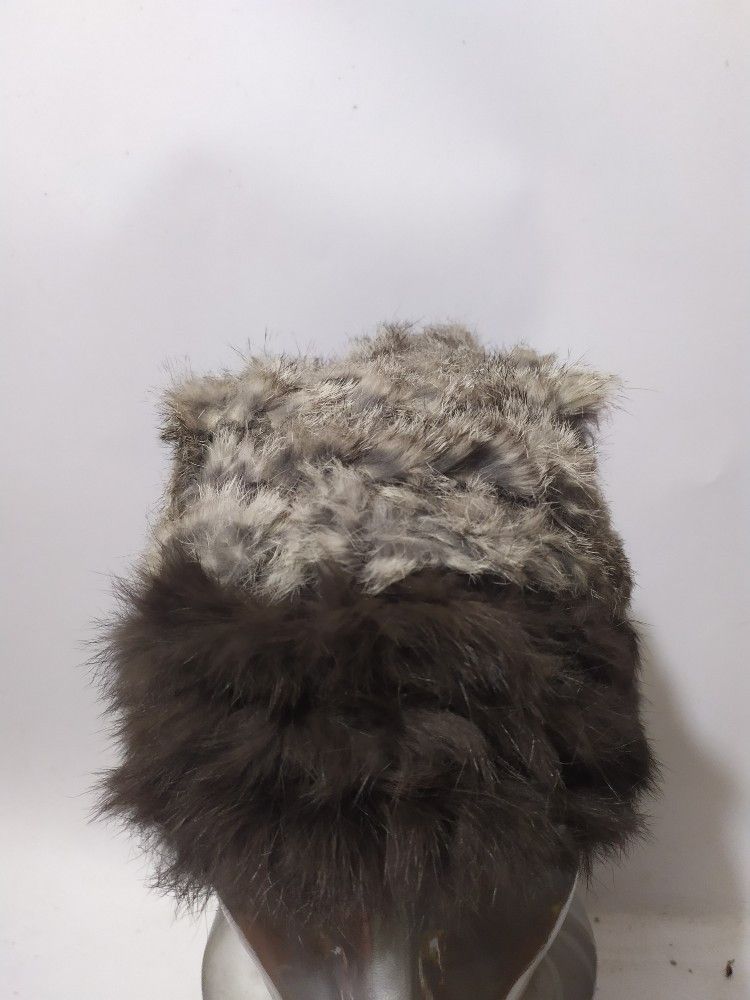 Japanese Brand 🔥Shuca Japanese Brand real Fur 2 tone Beanie Hats Size ONE SIZE - 2 Thumbnail