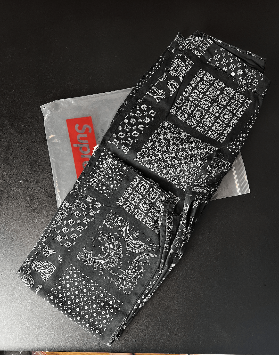 Supreme Supreme Paisley Grid Chino Pant Black | Grailed