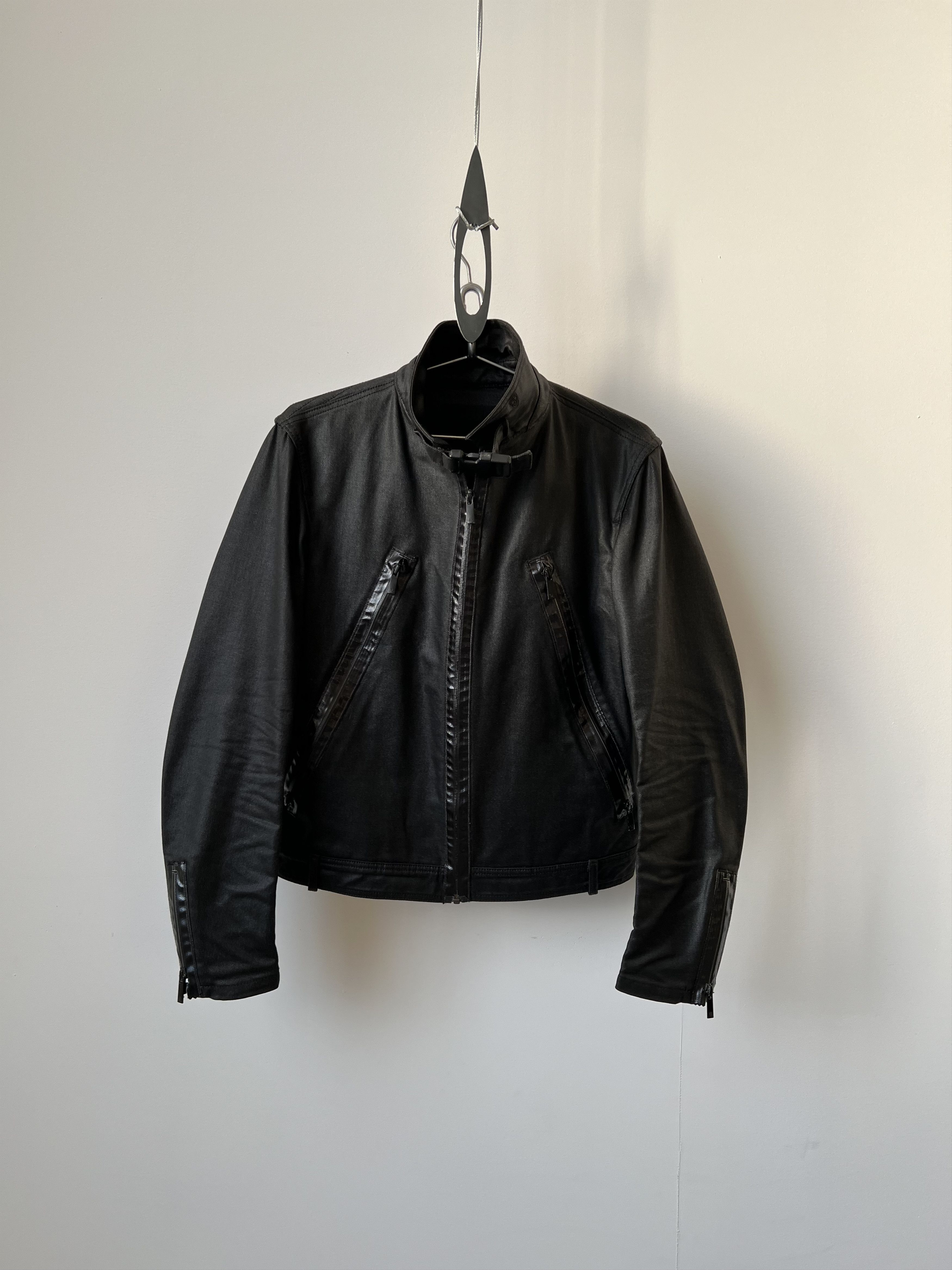 Alexander McQueen Mainline Coated Biker Jacket Size US M / EU 48-50 / 2 - 3 Thumbnail