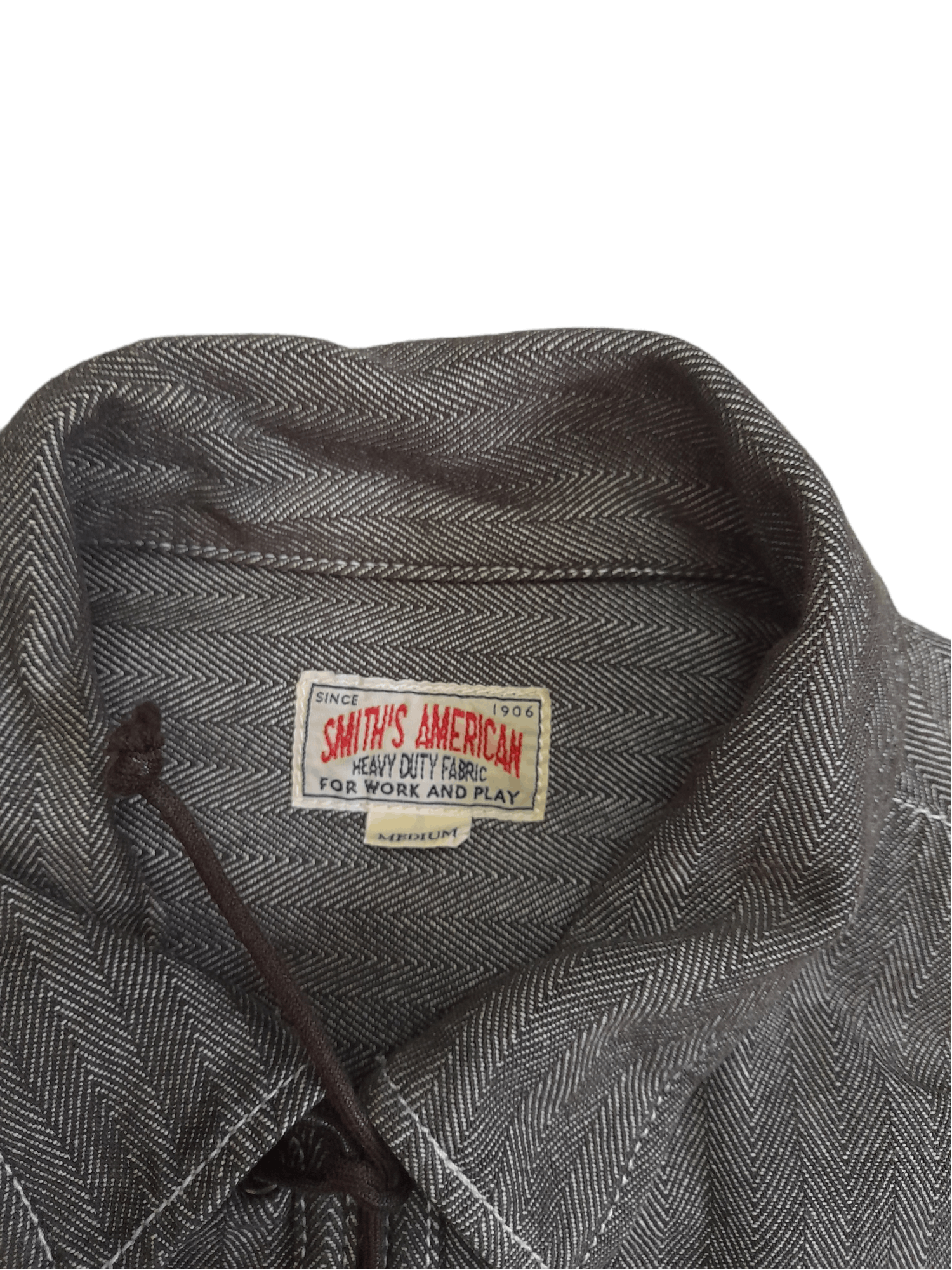 Other Smith American Herringbone HBT Denim Shirt Jacket (D918) Size US M / EU 48-50 / 2 - 3 Thumbnail