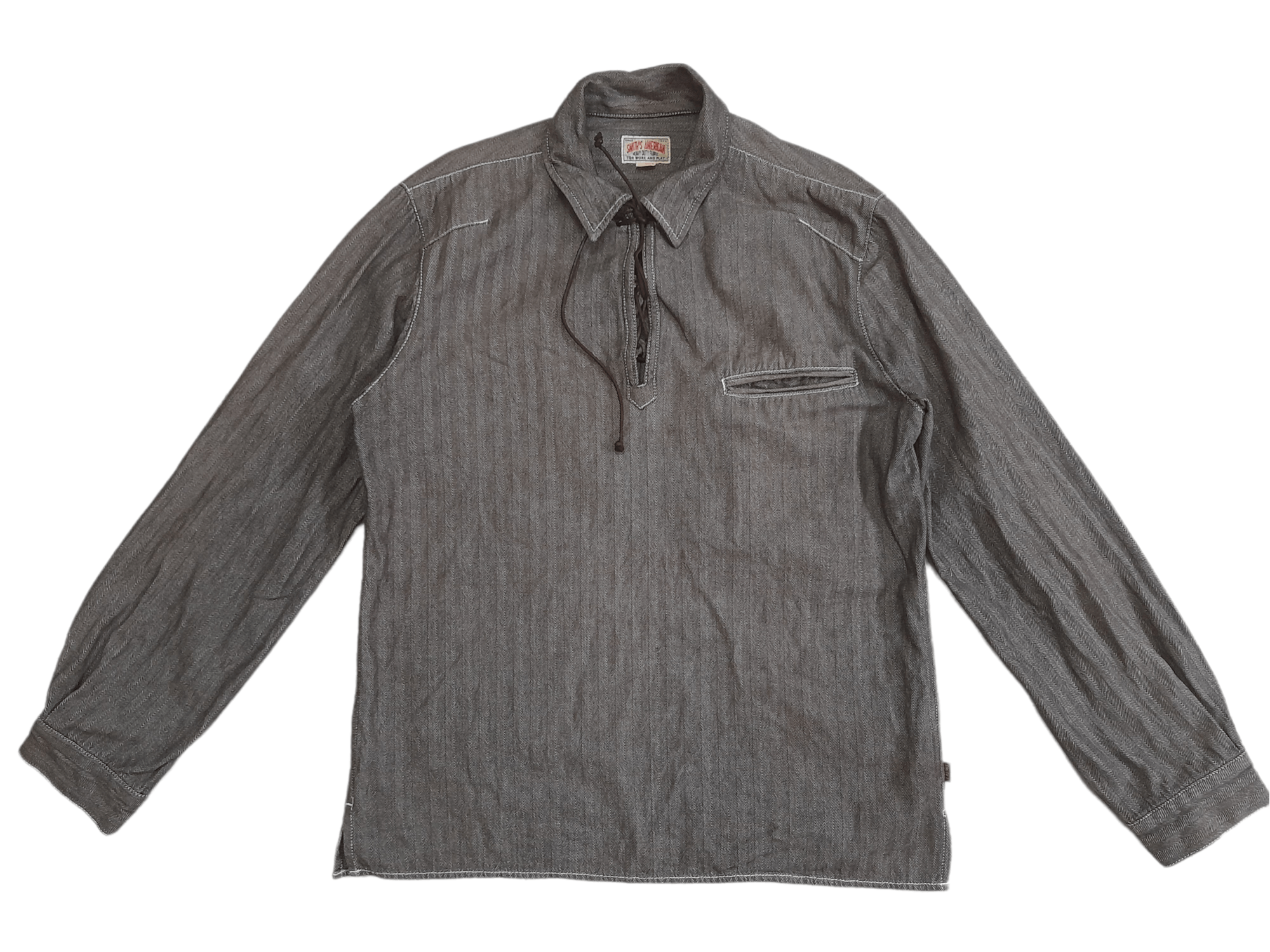 Other Smith American Herringbone HBT Denim Shirt Jacket (D918) Size US M / EU 48-50 / 2 - 1 Thumbnail