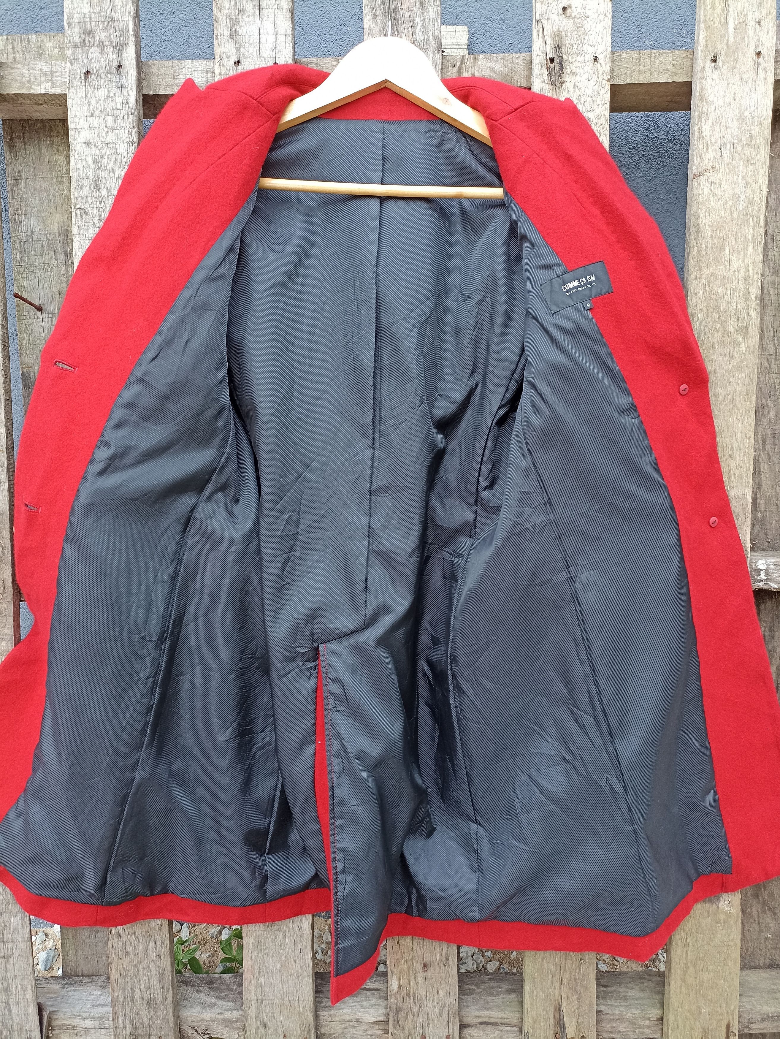 Comme Ca Ism × Vintage Comme Ca Ism Wool Red Coat Streetfashion Size M / US 6-8 / IT 42-44 - 2 Thumbnail