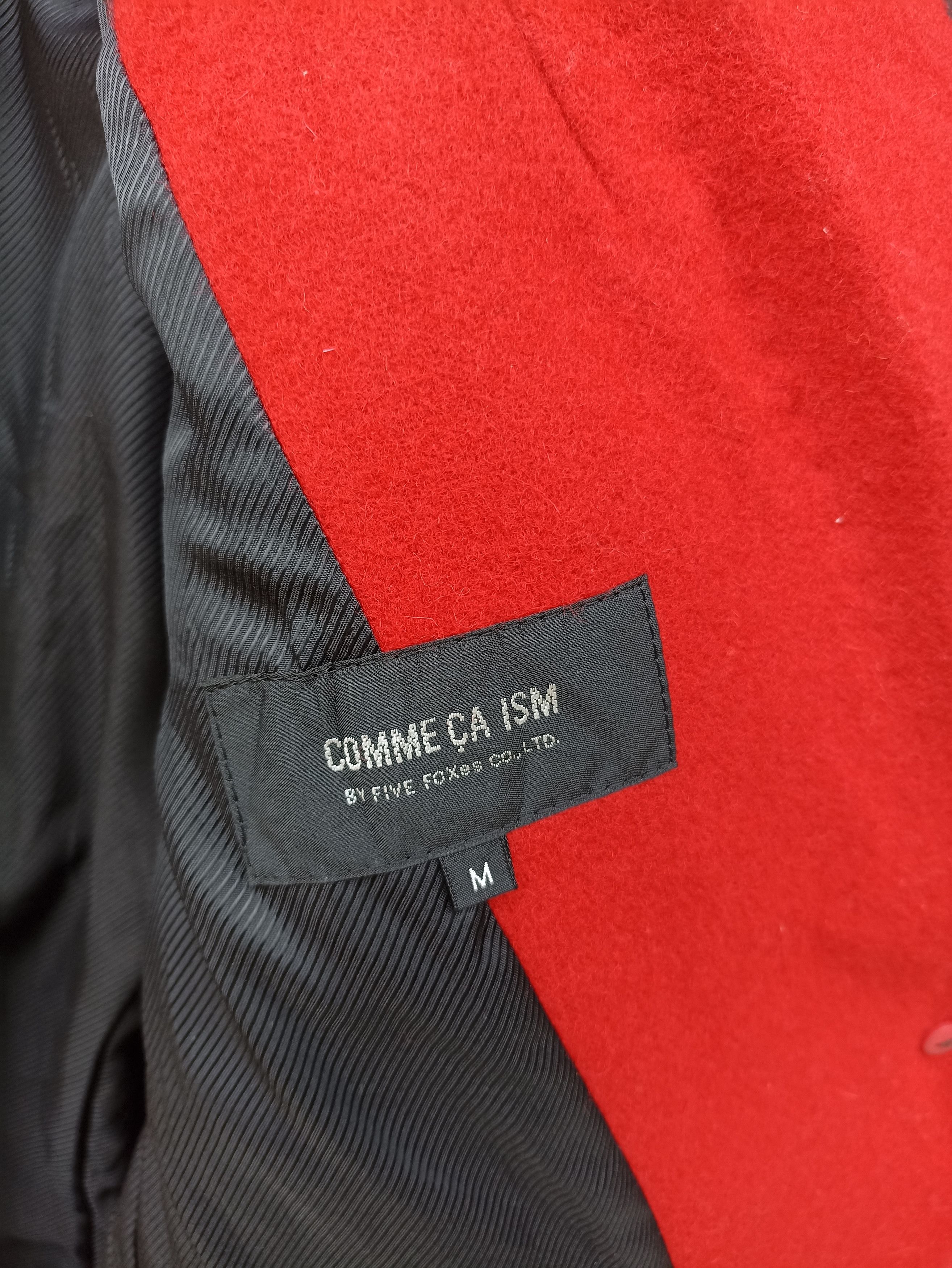 Comme Ca Ism × Vintage Comme Ca Ism Wool Red Coat Streetfashion Size M / US 6-8 / IT 42-44 - 10 Thumbnail
