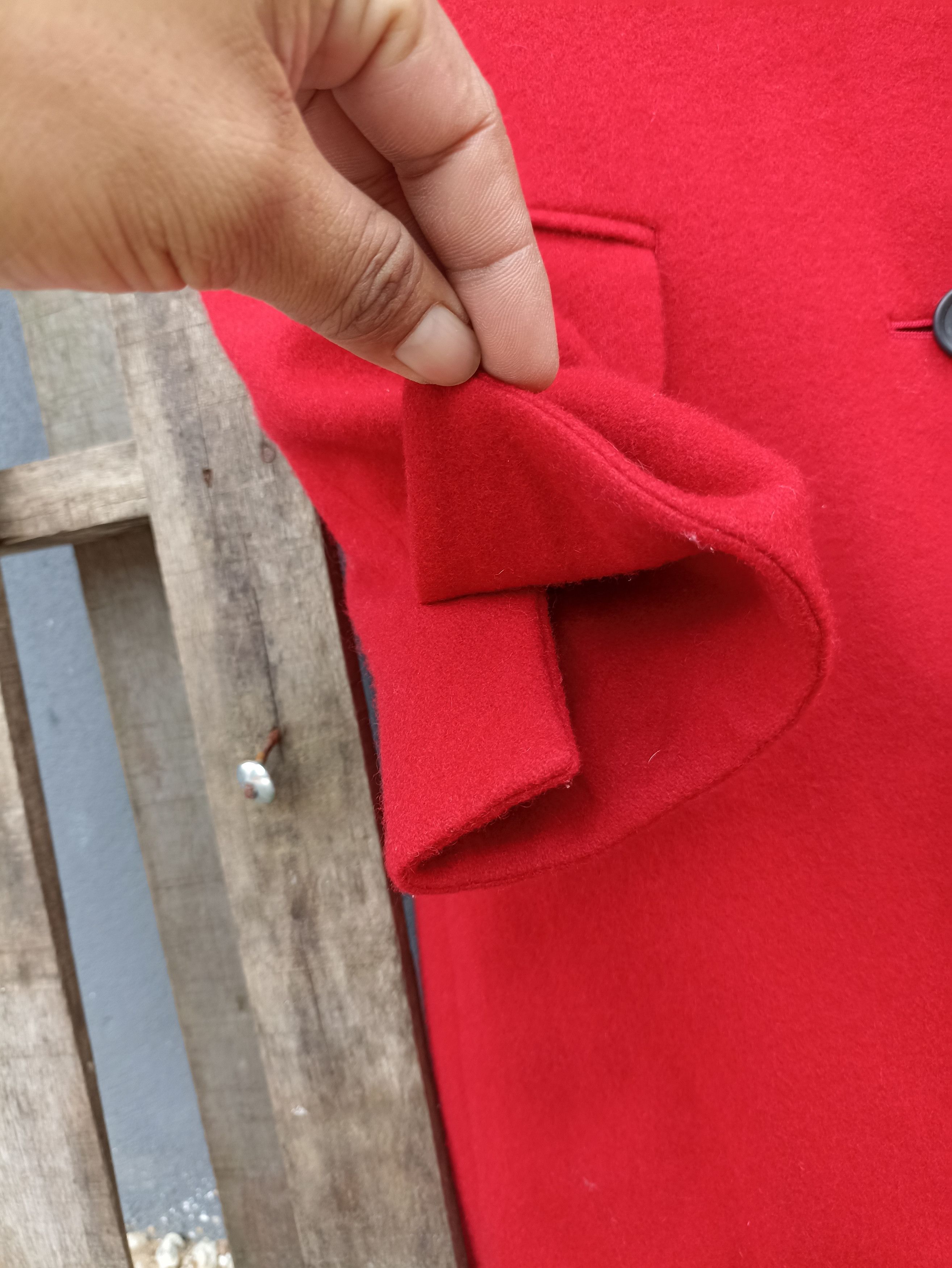 Comme Ca Ism × Vintage Comme Ca Ism Wool Red Coat Streetfashion Size M / US 6-8 / IT 42-44 - 7 Thumbnail