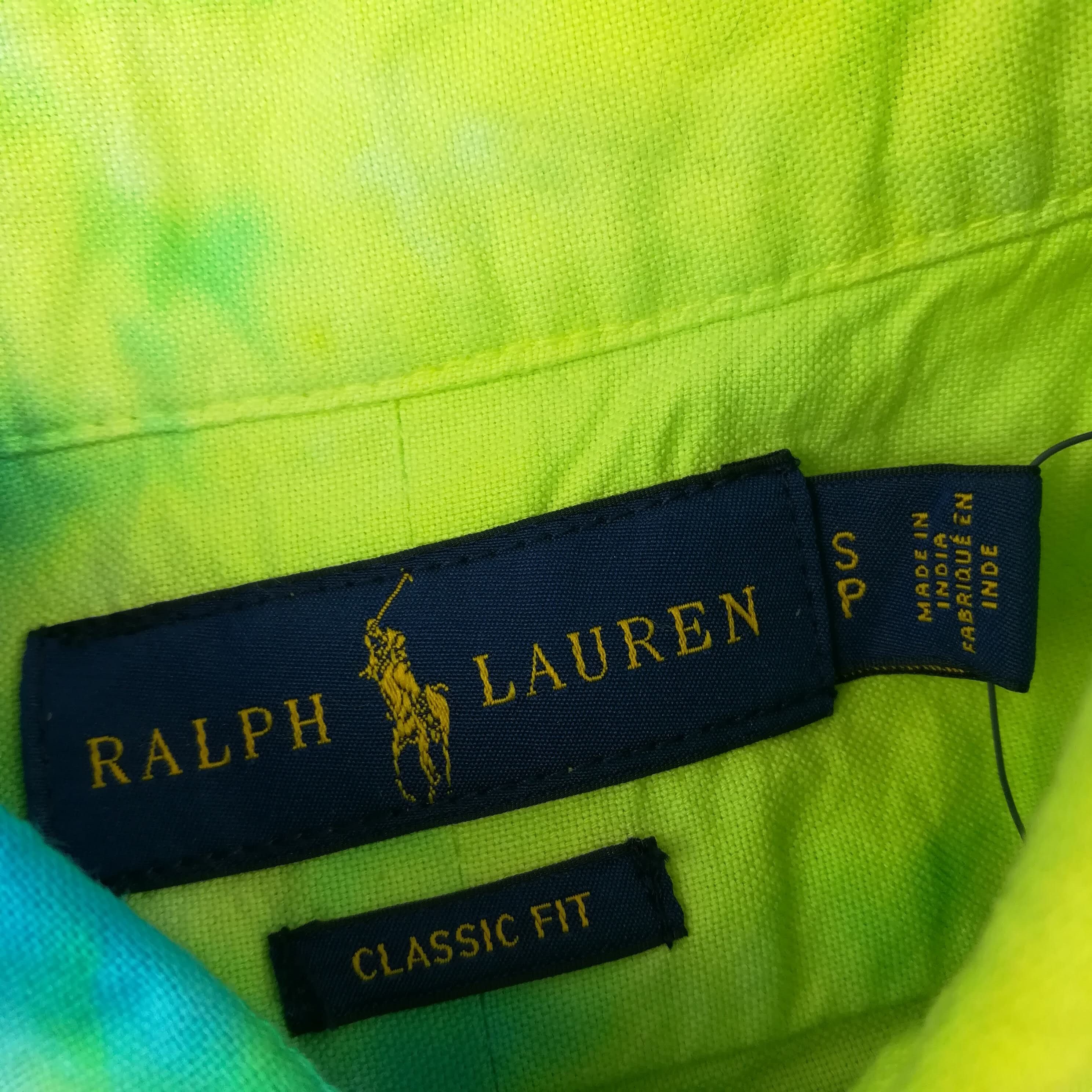 NWT Polo Ralph Lauren Tie Dye Colorblock Oxford Shirt