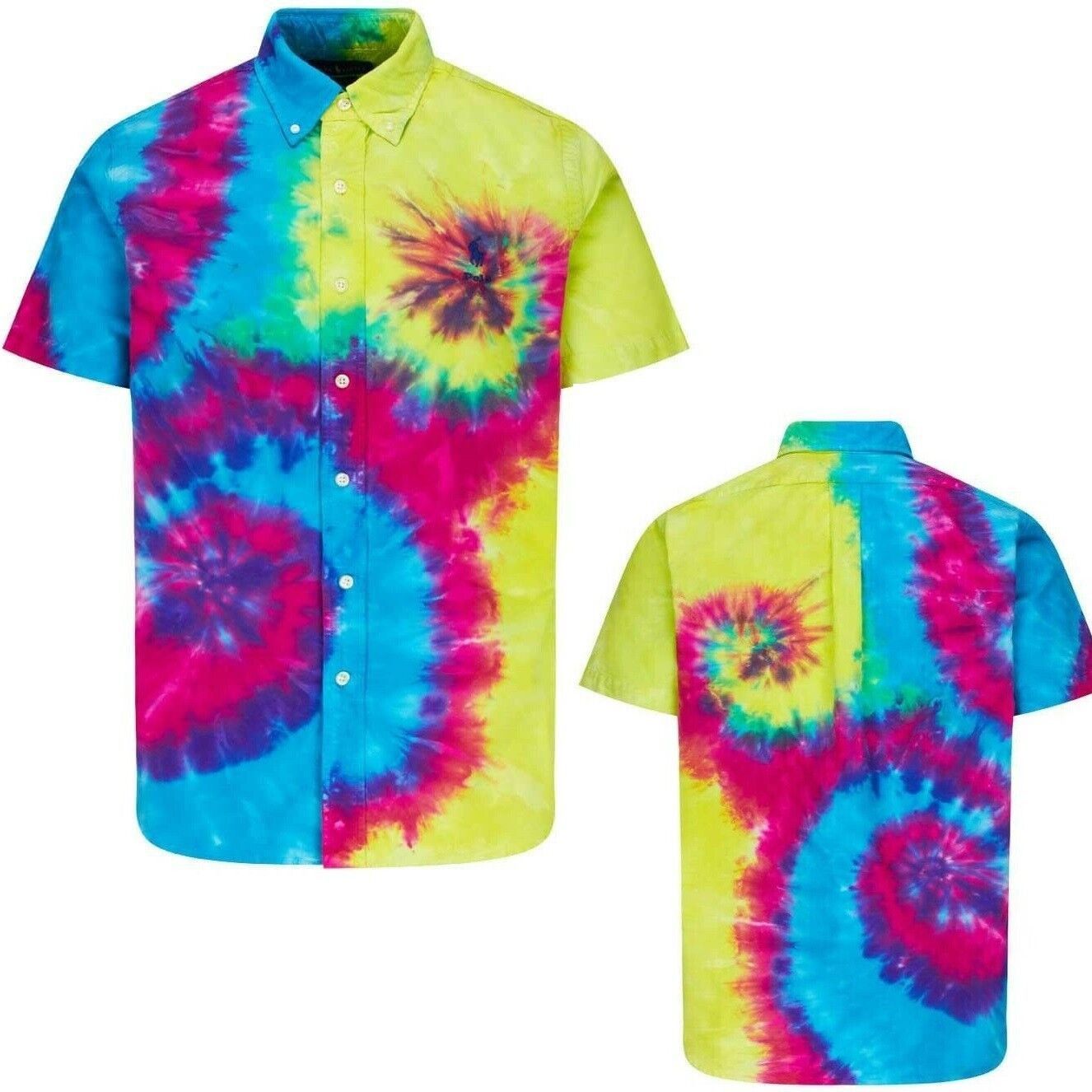 NWT Polo Ralph Lauren Tie Dye Colorblock Oxford Shirt