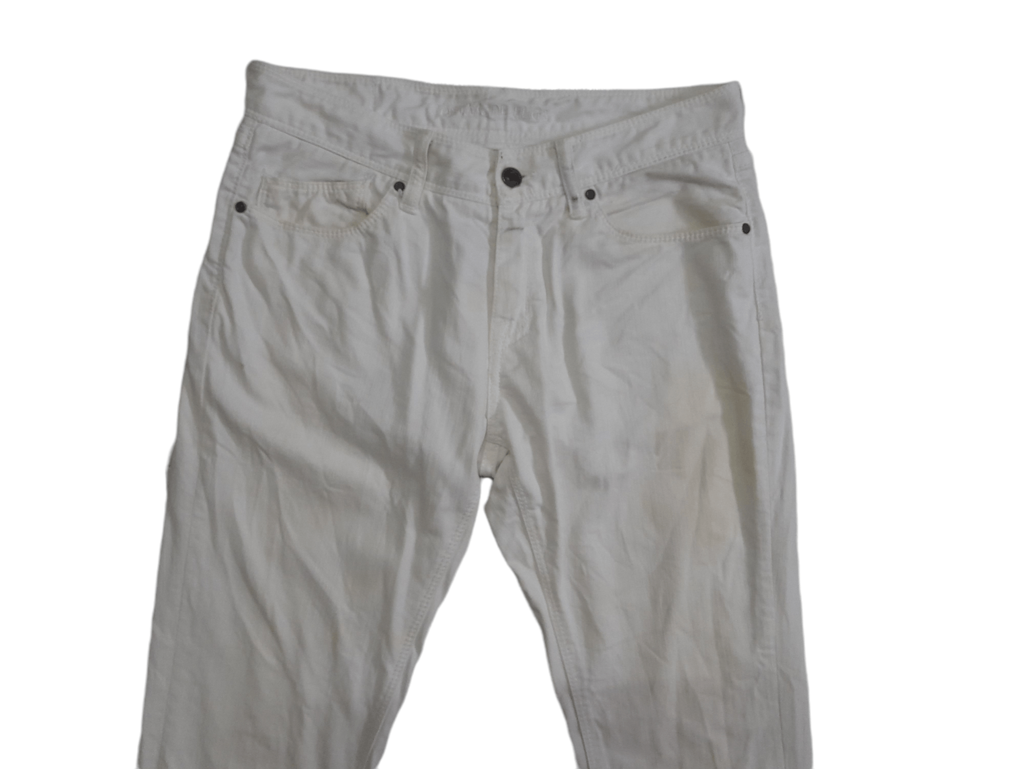 GOSTAR DE FUGA Gostar De Fuga Distressed White Denim (D919) Size US 30 / EU 46 - 2 Thumbnail