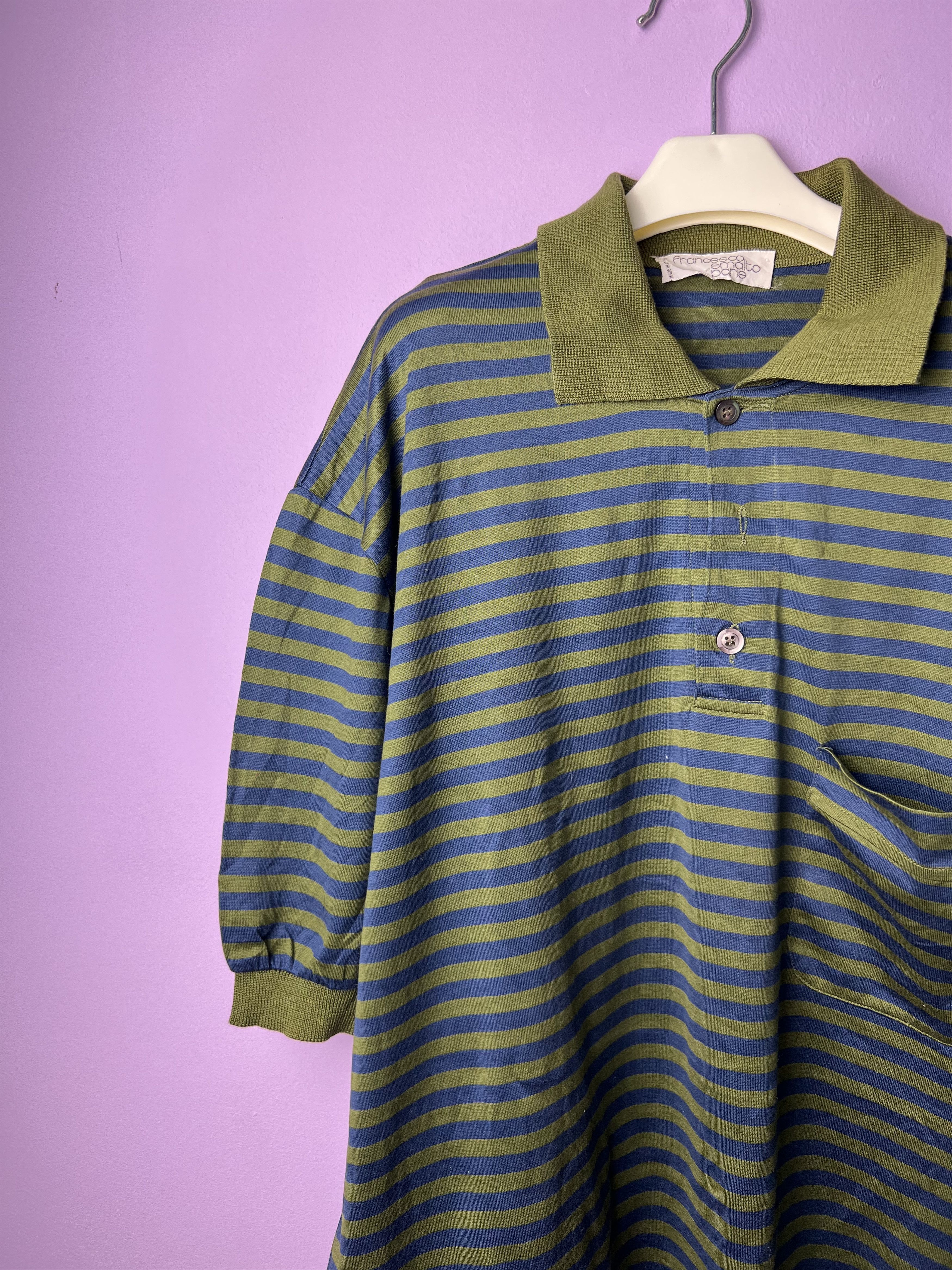 Francesco Smalto 🔥Vintage Stripe Francesco Smalto Polo Tees Size US M / EU 48-50 / 2 - 6 Thumbnail
