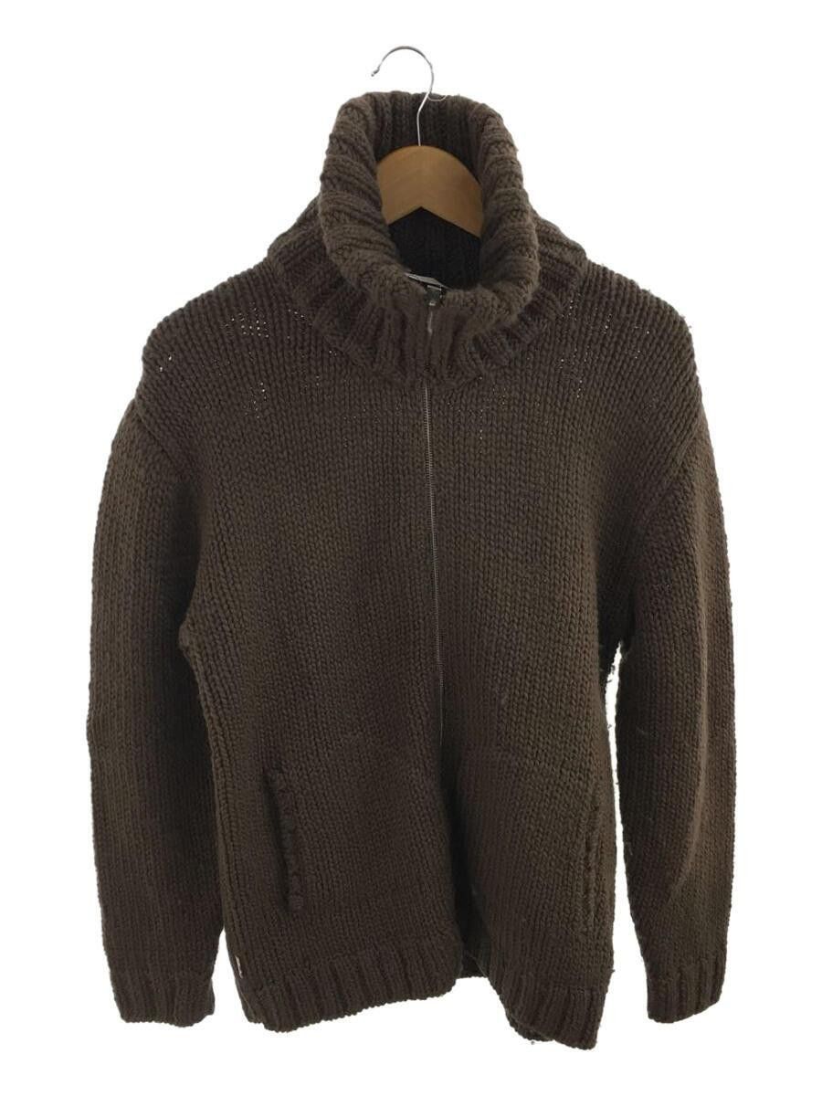 image of Undercover Aw2000 "melting Pot" Ribbed High Neck Wool Knit Sweater in Brown, Men's (Size Medium)