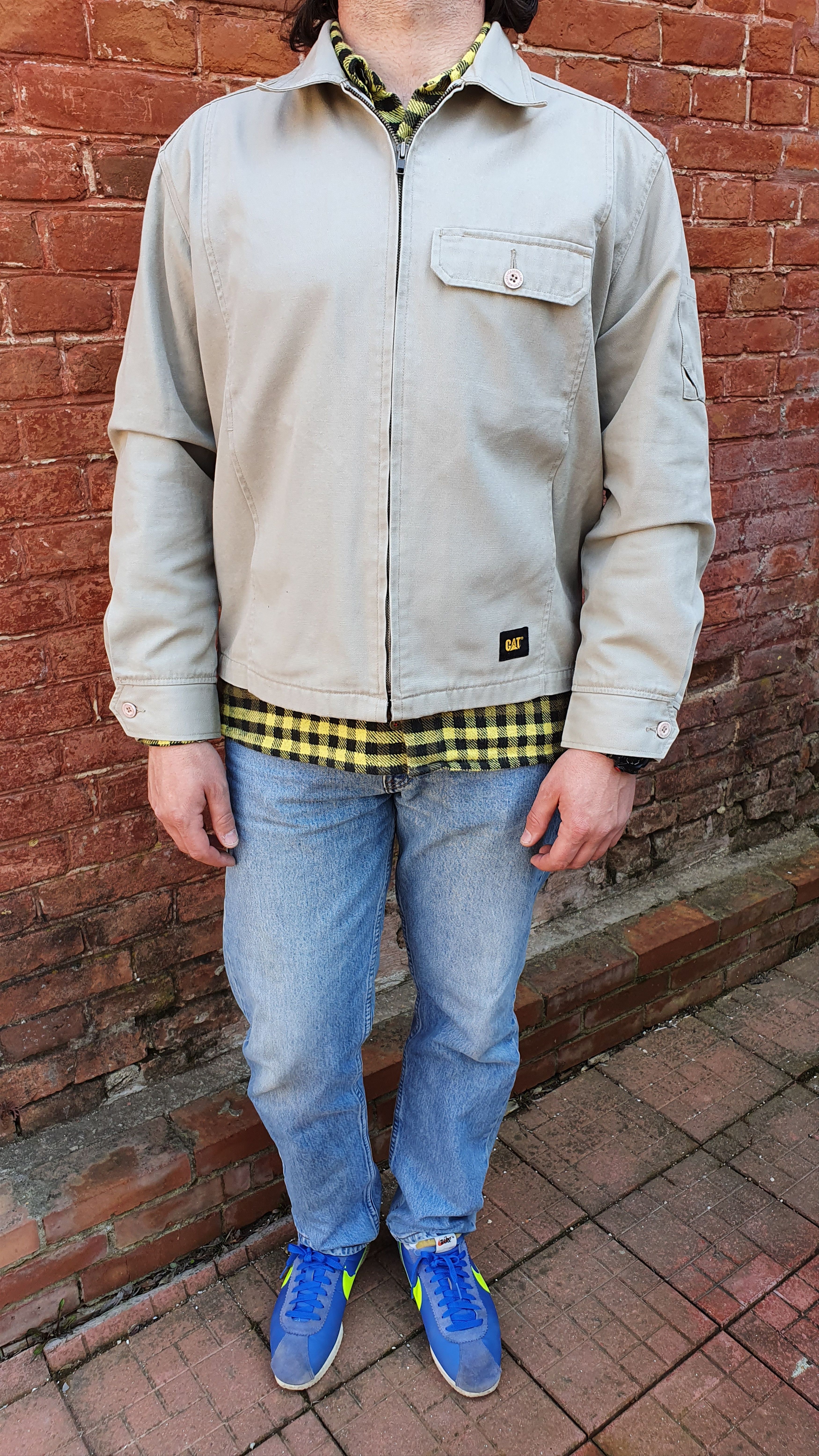 Caterpillar × Vintage 90s Rare CATERPILLAR Worker cotton Jacket Carhartt style Size US L / EU 52-54 / 3 - 2 Thumbnail