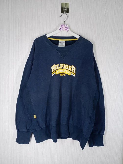 Tommy Hilfiger × Vintage Vintage Tommy Hilfiger Embroidery Logo Sweatshirt Size US XXL / EU 58 / 5 - 1 Thumbnail
