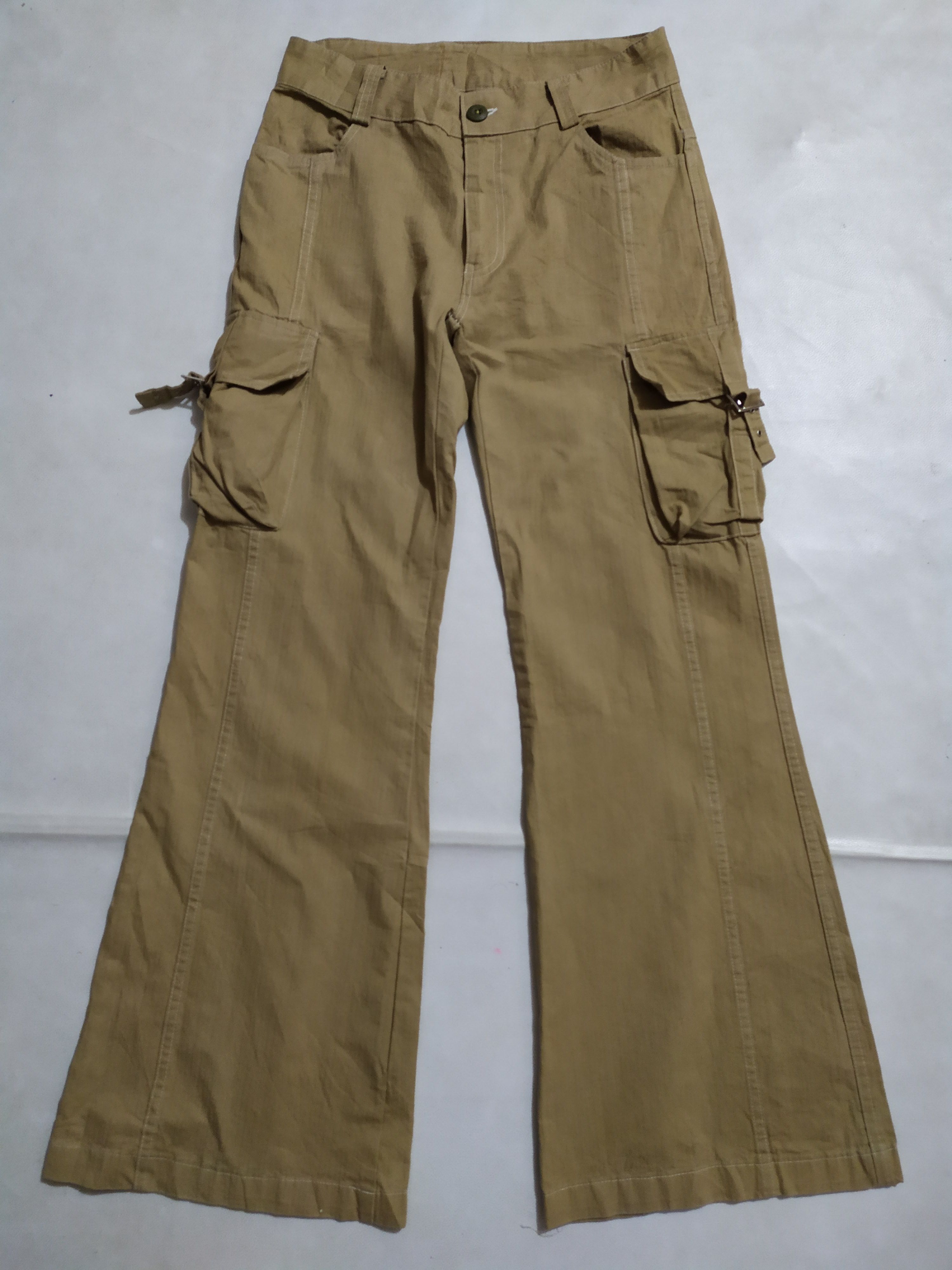 If Six Was Nine × Japanese Brand 🔥Char Akiyama Cargo Tactical Bondage Flare Boot cut Pants Size US 29 - 1 Thumbnail