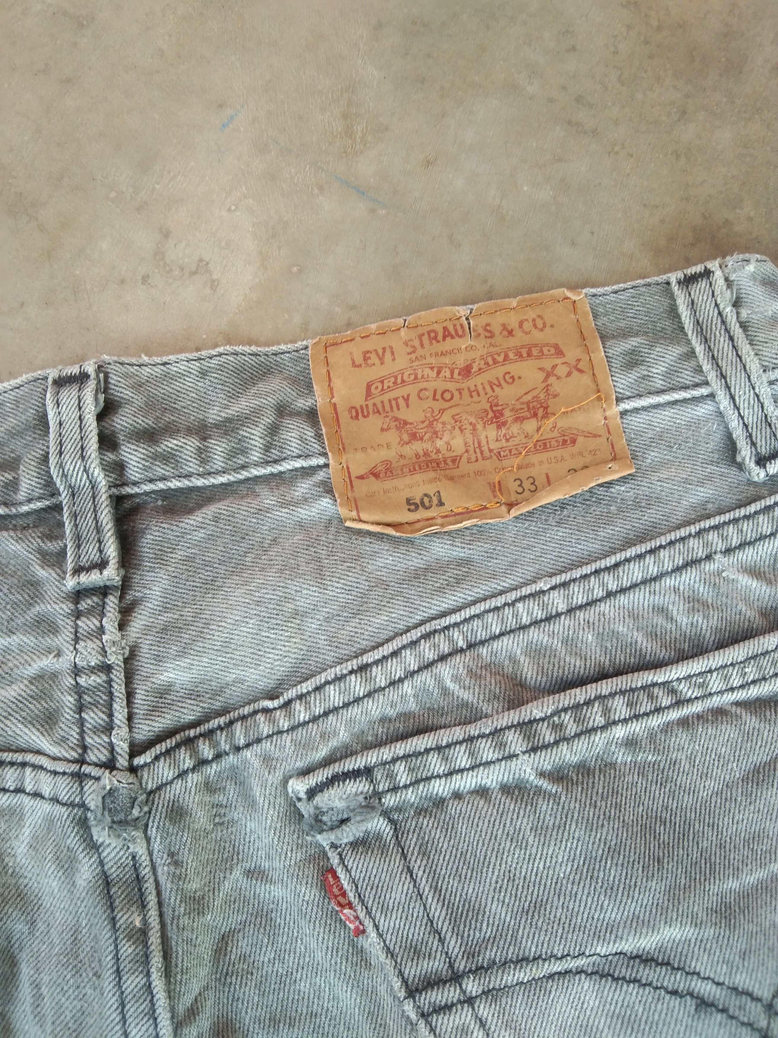 Levi's 90s Vintage Levi's 501 Made In USA Distressed Jeans 32x31 Size US 32 / EU 48 - 4 Thumbnail