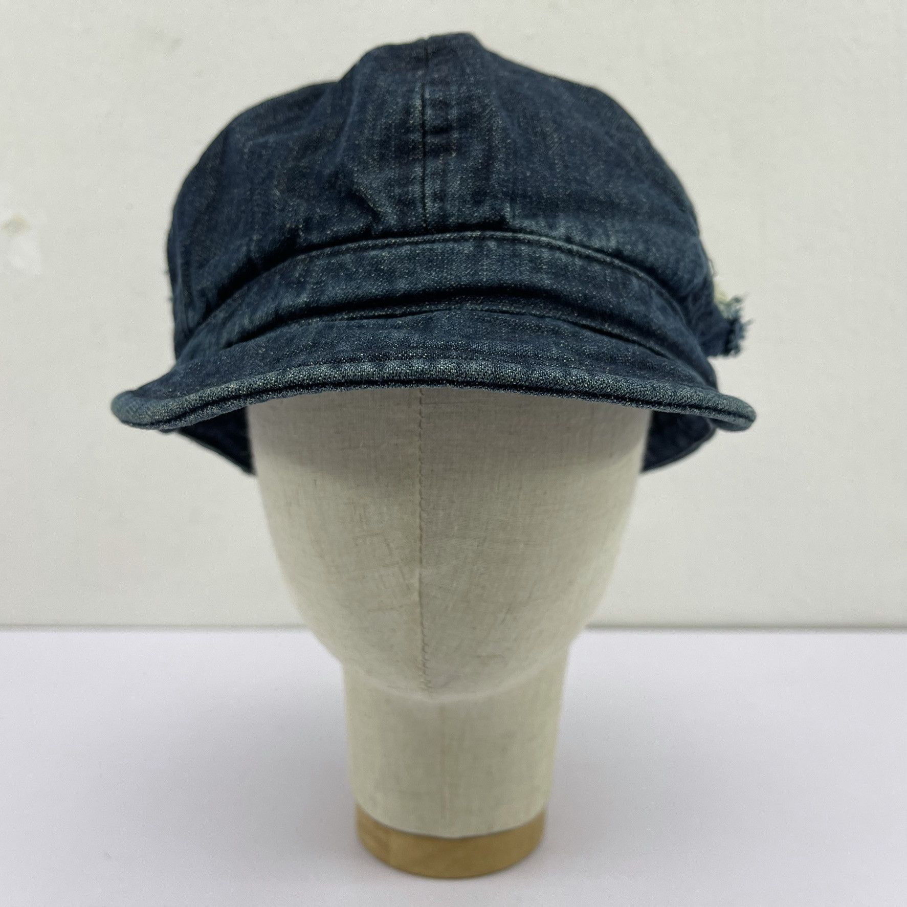 Other Unknown Distressed Denim Cap Hats-BH3138 Size ONE SIZE - 5 Thumbnail