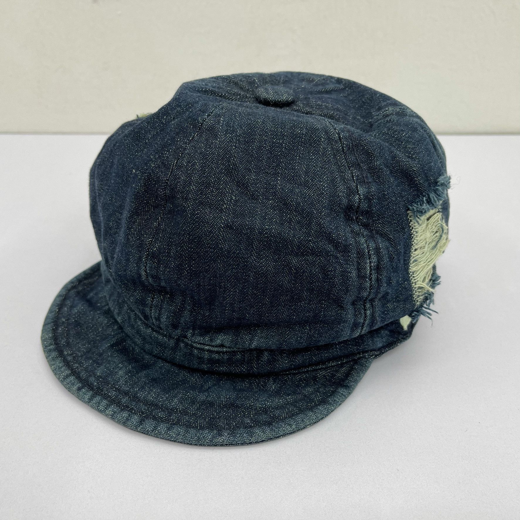 Other Unknown Distressed Denim Cap Hats-BH3138 Size ONE SIZE - 7 Thumbnail