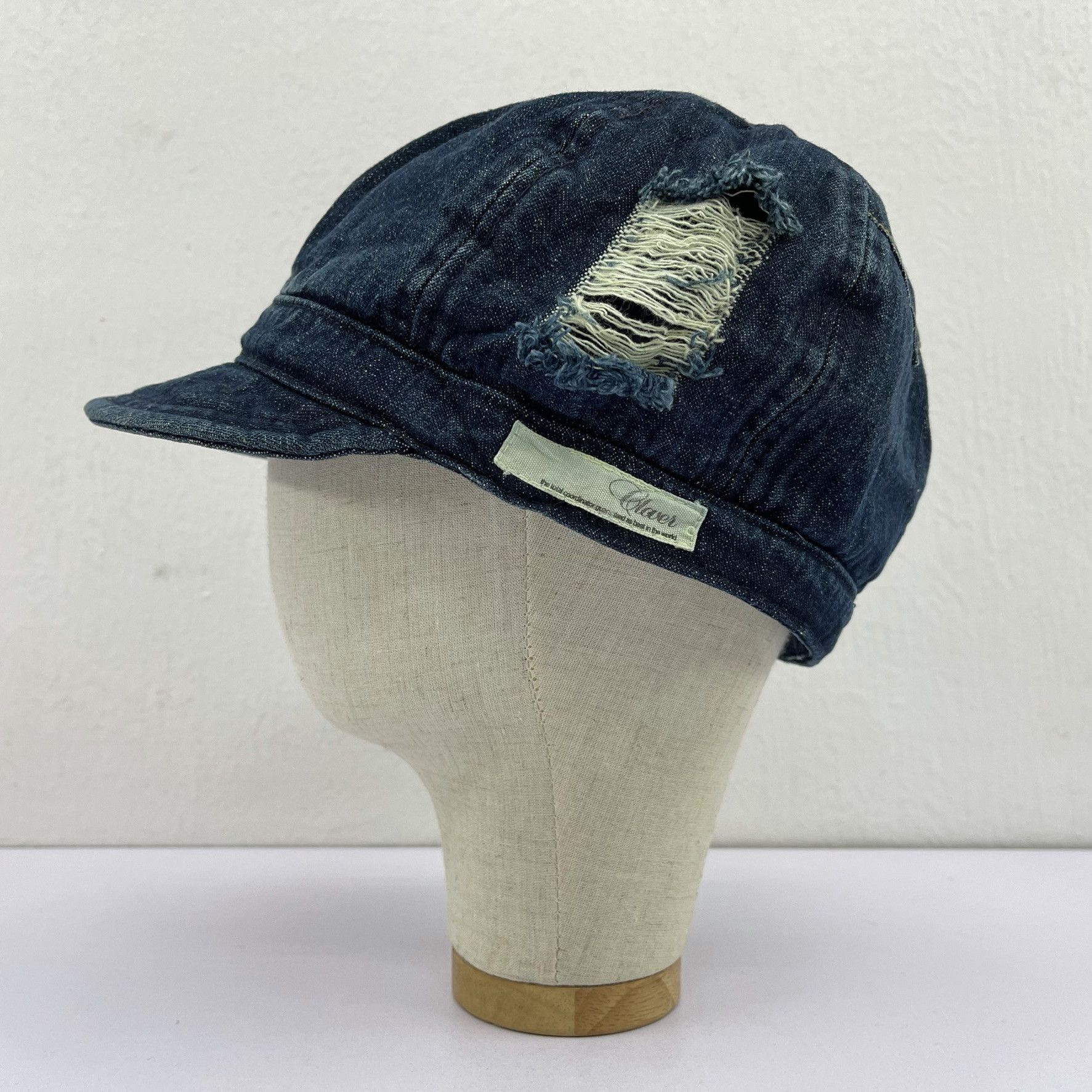 Other Unknown Distressed Denim Cap Hats-BH3138 Size ONE SIZE - 1 Thumbnail