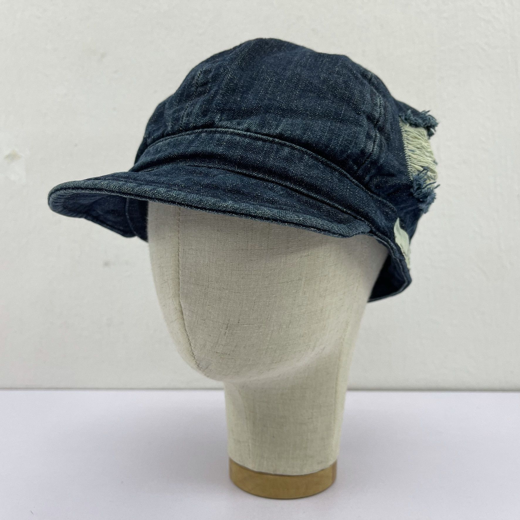 Other Unknown Distressed Denim Cap Hats-BH3138 Size ONE SIZE - 2 Thumbnail