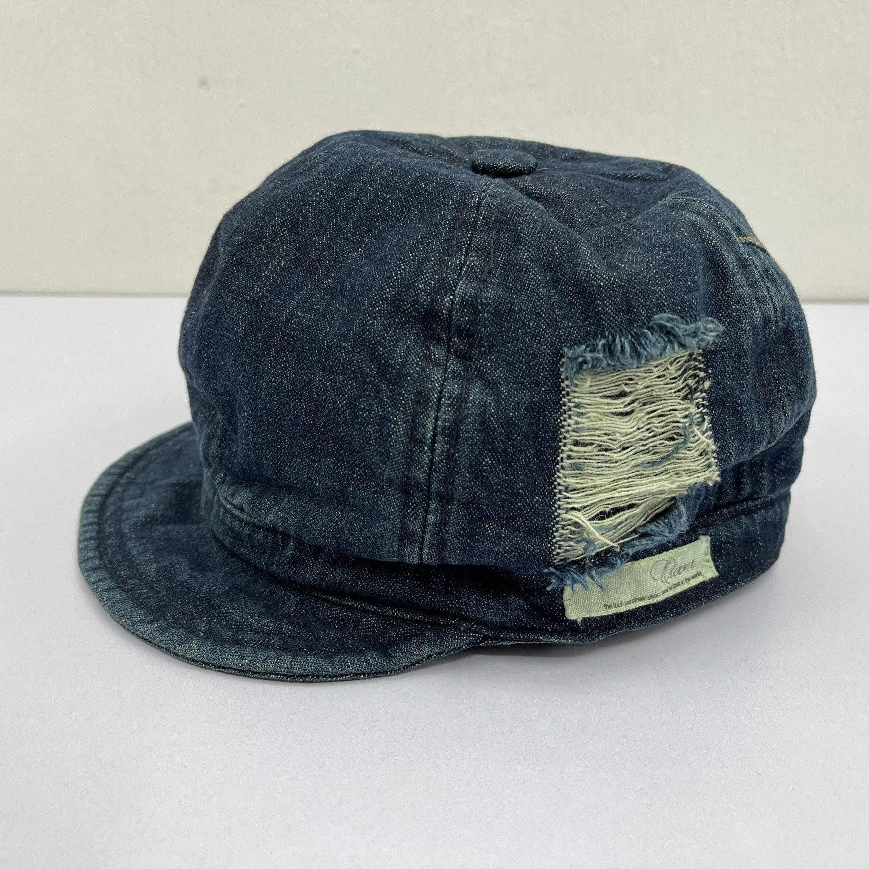 Other Unknown Distressed Denim Cap Hats-BH3138 Size ONE SIZE - 8 Thumbnail