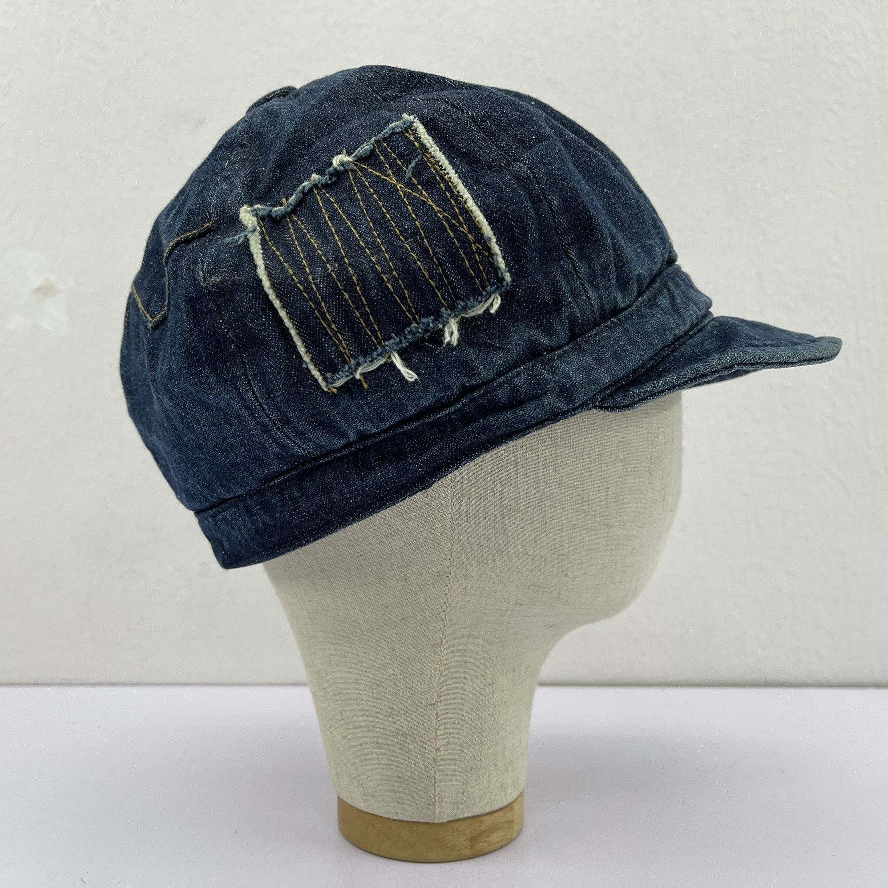 Other Unknown Distressed Denim Cap Hats-BH3138 Size ONE SIZE - 3 Thumbnail