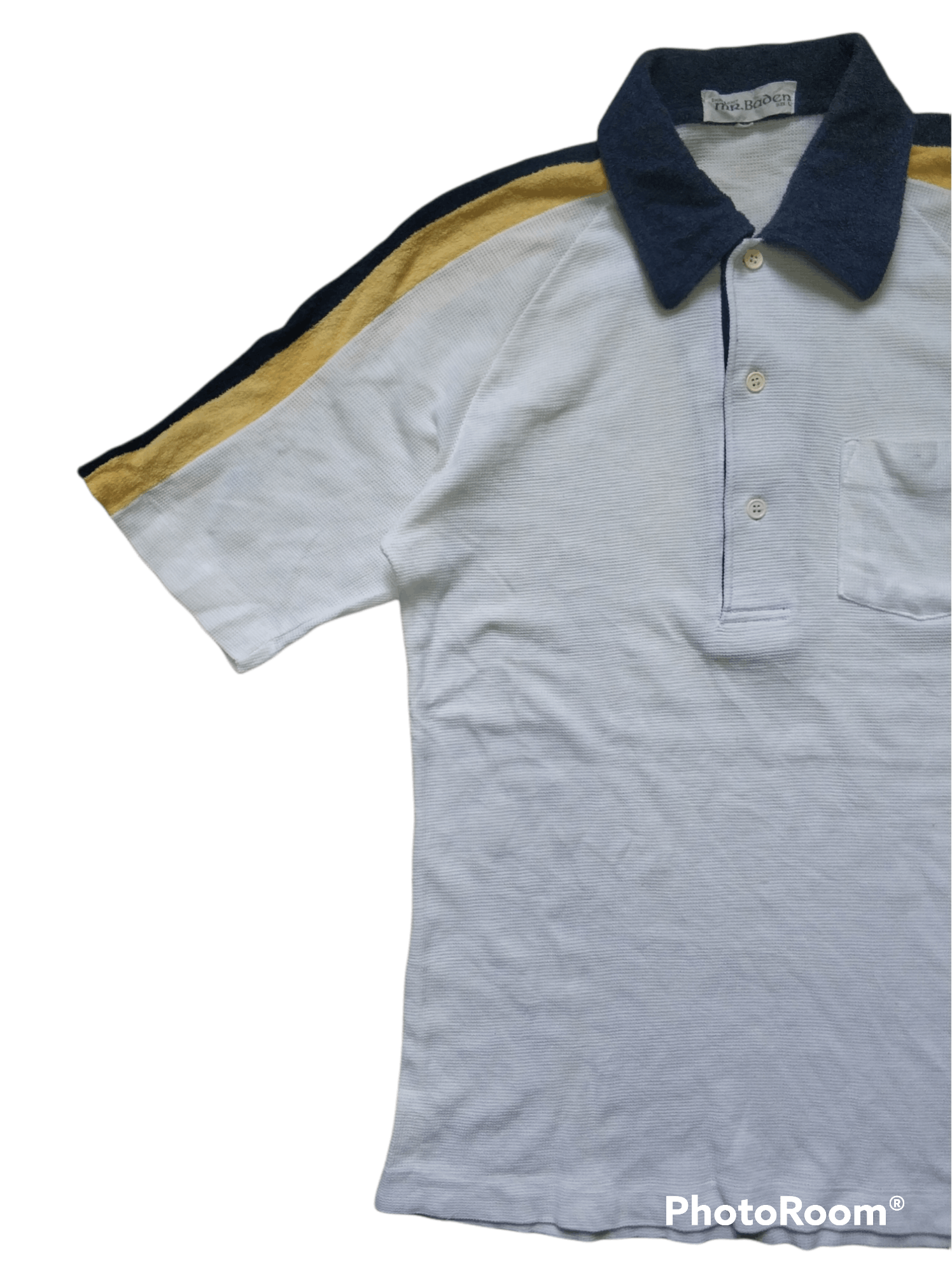 Vintage 🔥Vintage Single Stitch Mr Boden Side Stripe Polos Size US S / EU 44-46 / 1 - 3 Thumbnail