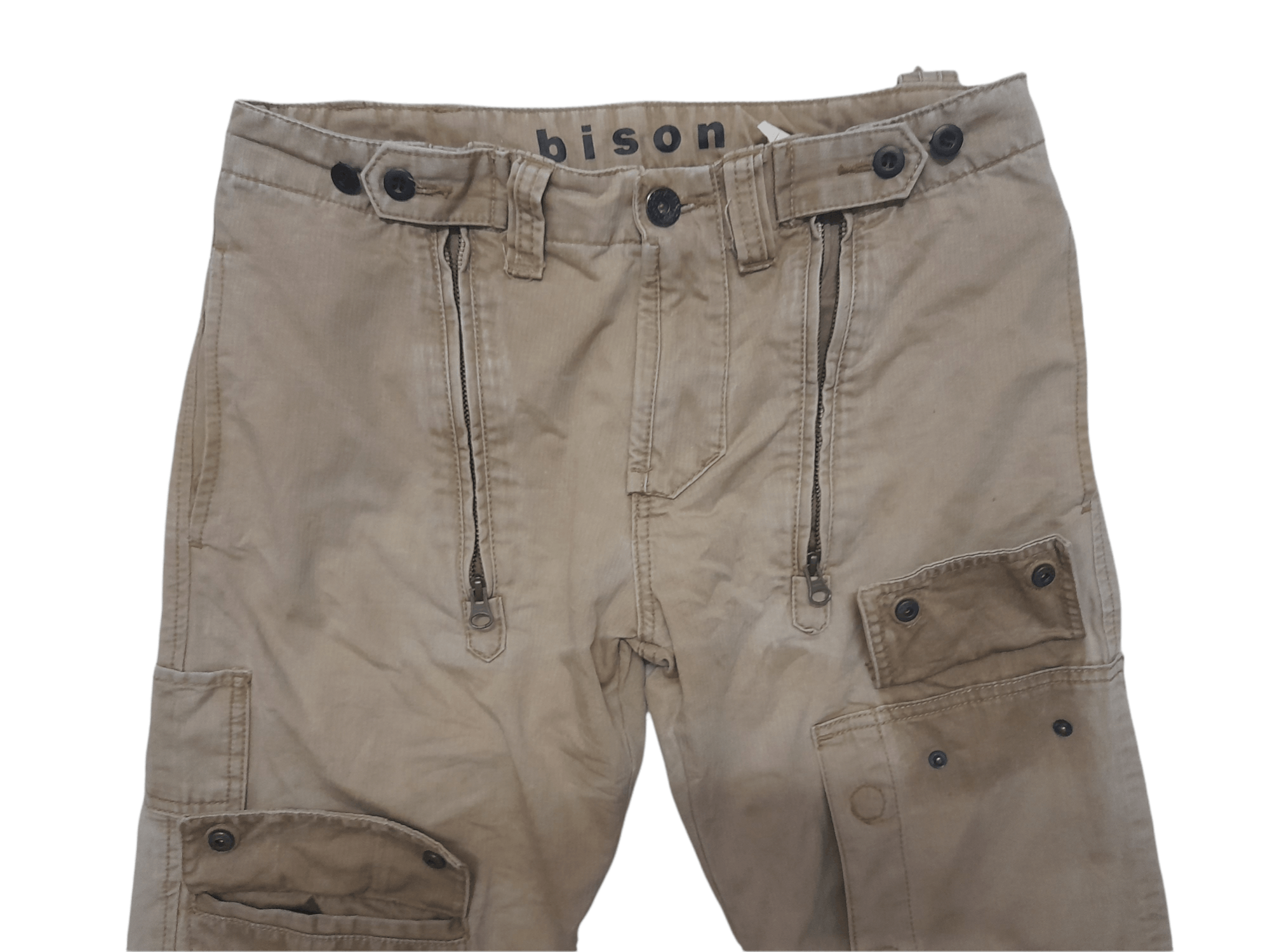 Japanese Brand BISON Multipocketed Trousers Tactical Parachute (D863) Size US 31 - 4 Thumbnail